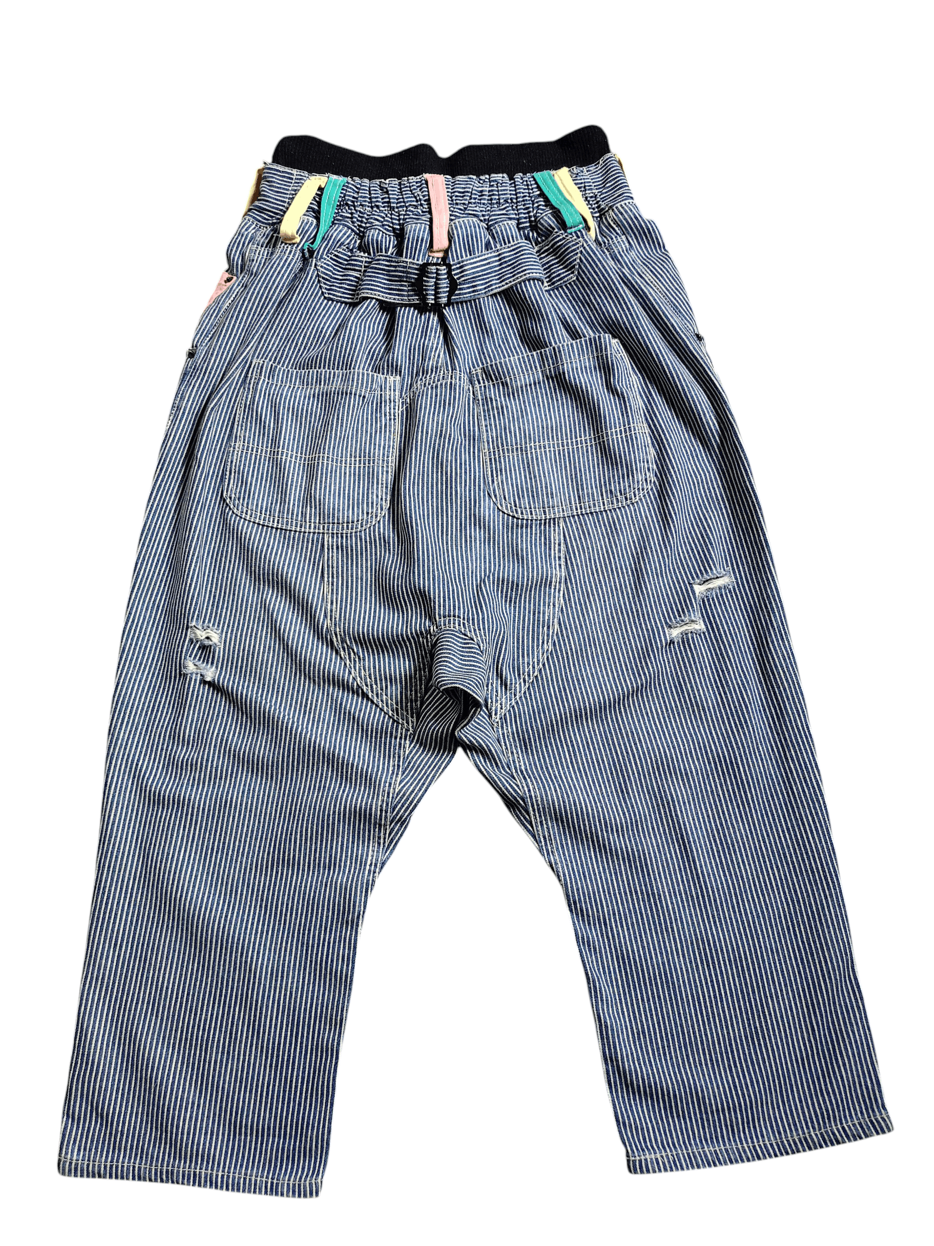 Japanese Brand 2000s HCMII DOBLE WAIST HIKORY DISTRESSED SHORTS PANTS Size 28" / US 6 / IT 42 - 3 Thumbnail