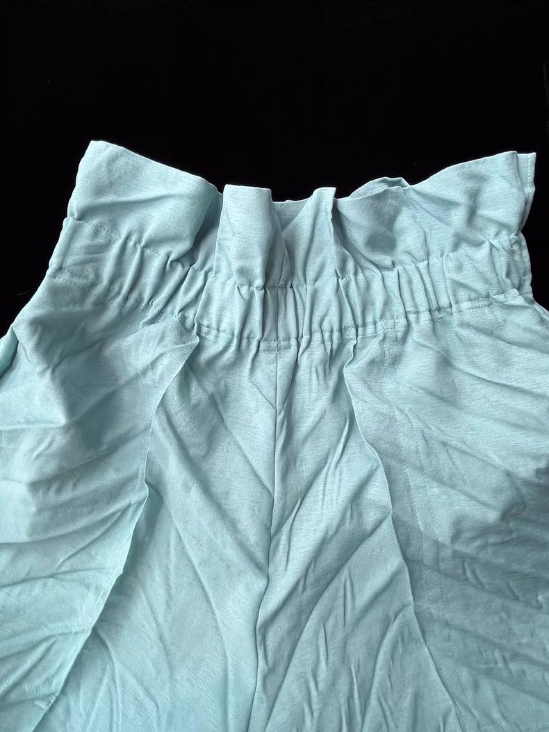 Issey Miyake Issey Miyake size:2 Light blue mainline wide-leg pants Size 31" - 2 Thumbnail