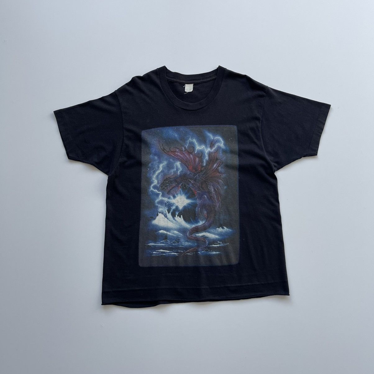 Vintage Peter Parcownik Art Diamond Dragon Logo T-Shirt 1992 Rare Size US S / EU 44-46 / 1 - 1 Thumbnail