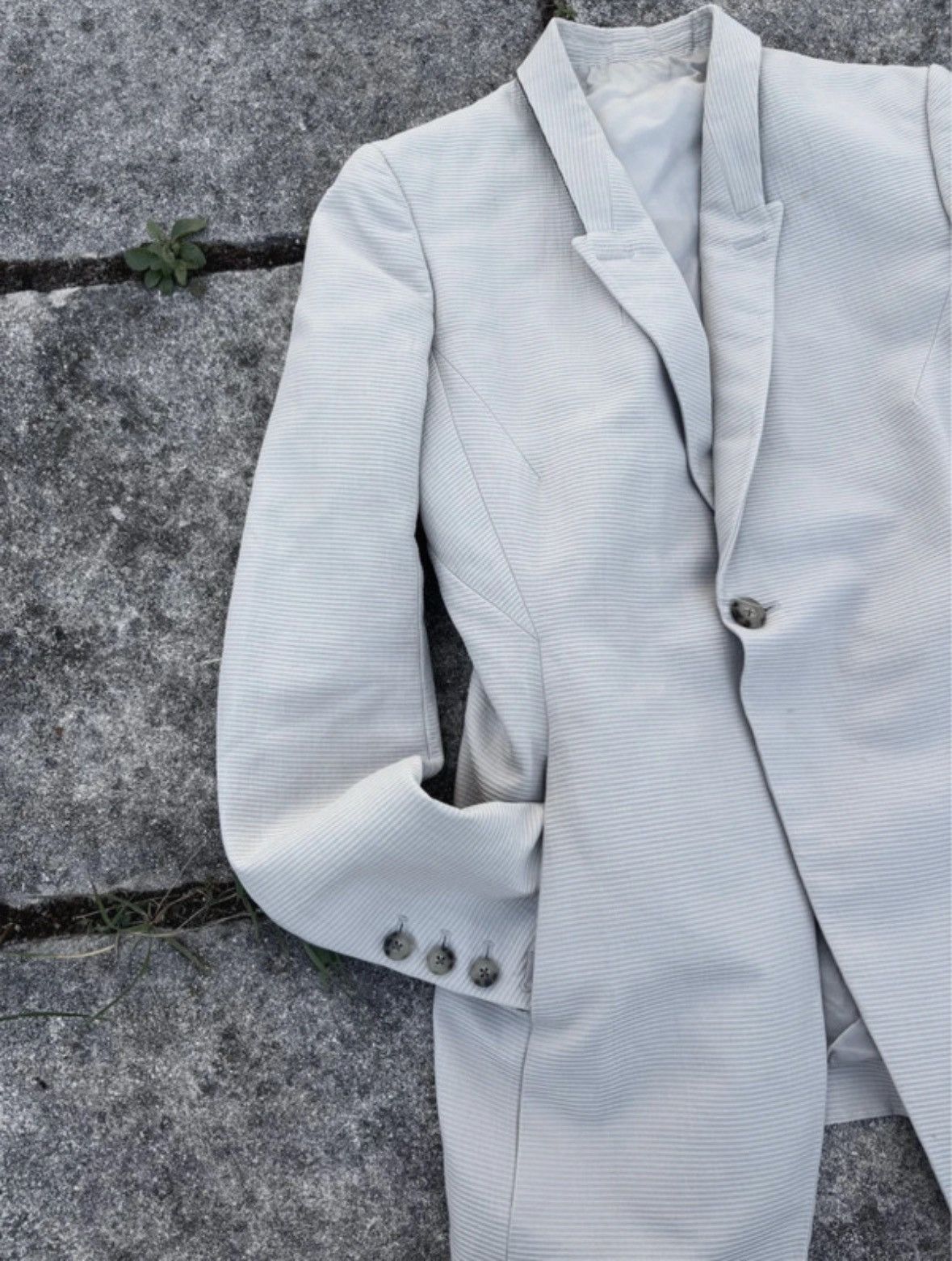 Rick Owens Rick Owens SS19 silk striped blazer Size 46R - 3 Thumbnail