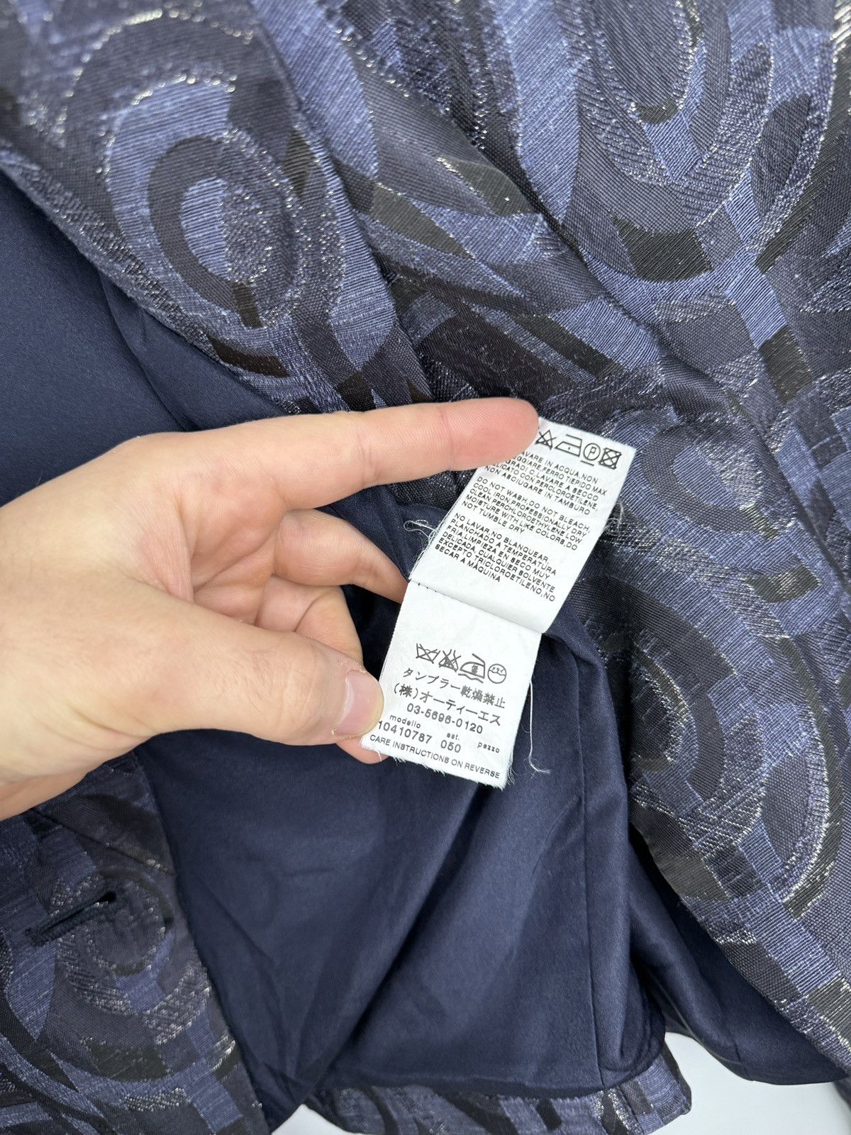 Max Mara 🇮🇹 Vintage Y2K Max Mara Jacquard Blazer Jacket Wednesday Styl Size XL / US 12-14 / IT 48-50 - 8 Thumbnail