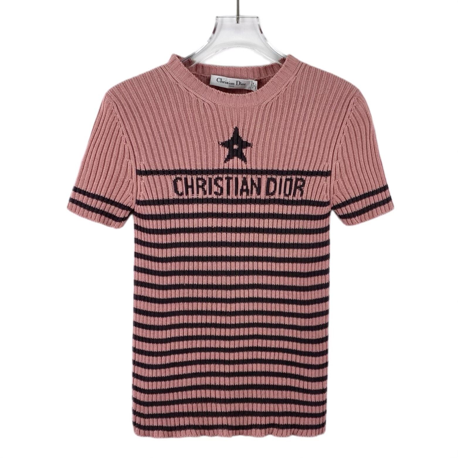 Dior Dior Retro Striped Pink Sweater XS Women Size XS / US 0-2 / IT 36-38 - 1 Thumbnail