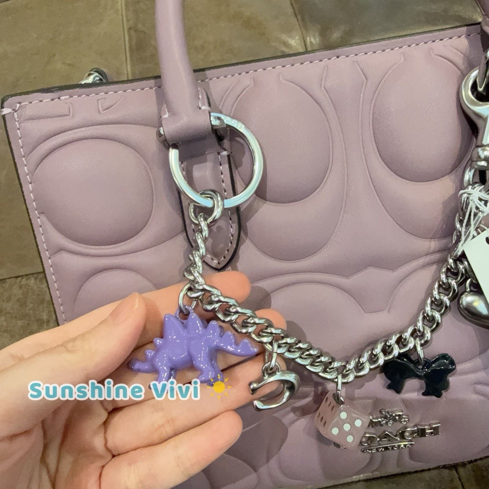 Coach NWT bundle Coach Maggie Small Tote CY670 & CZ633 Motif Chain Size ONE SIZE - 4 Thumbnail