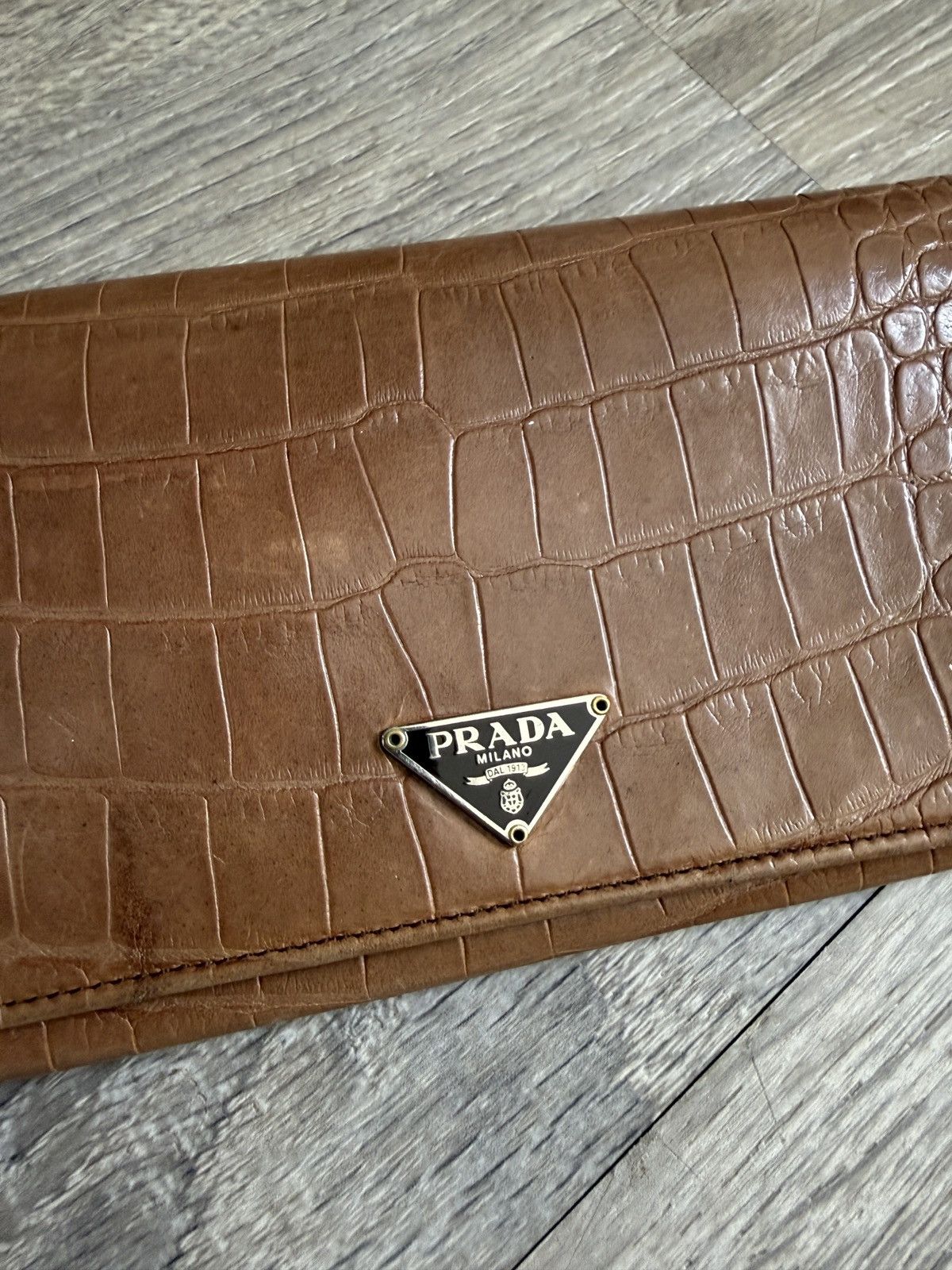 Prada Vintage Prada Crocodile Wallet Size ONE SIZE - 2 Thumbnail