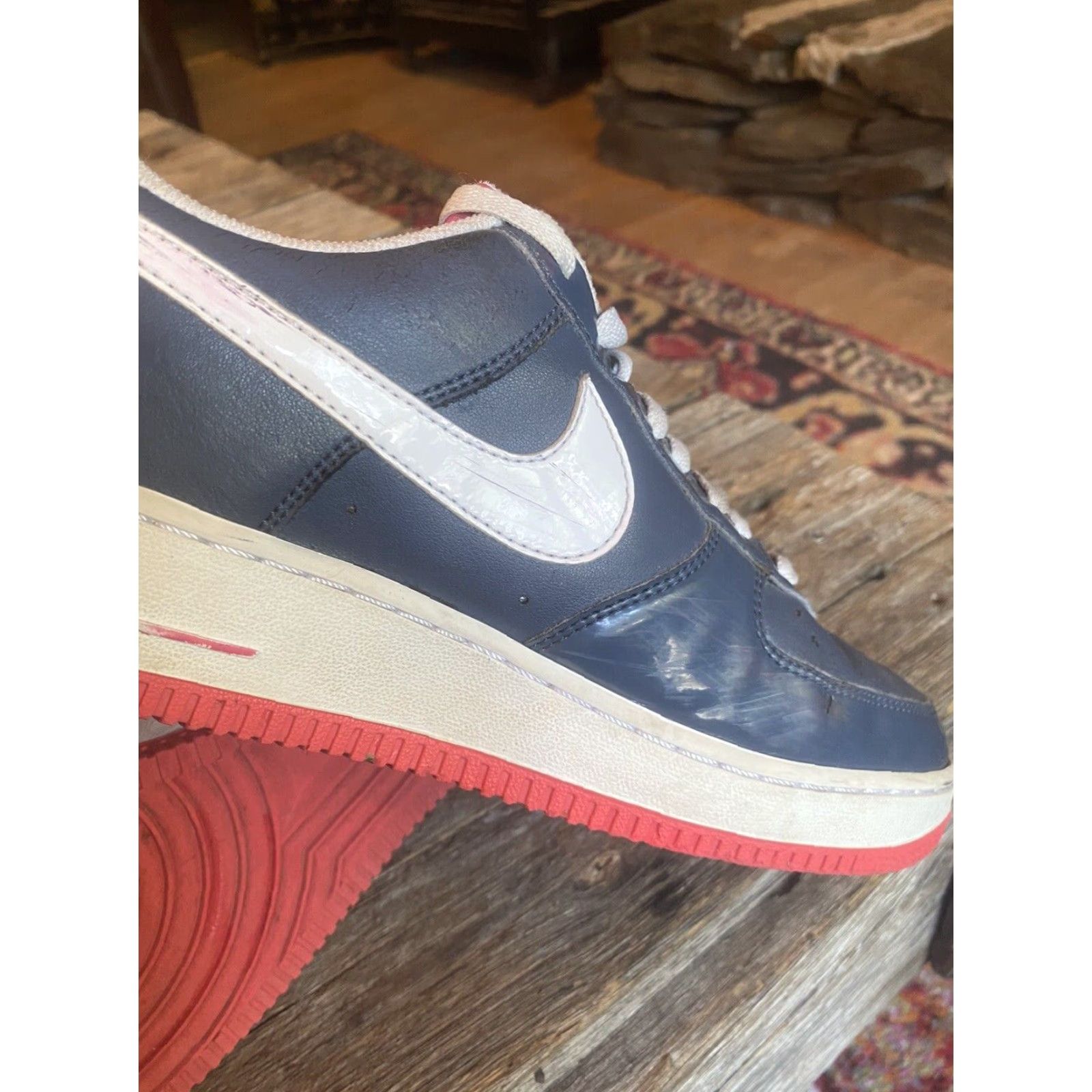 Nike VINTAGE Nike Air Force 1 Low Women's Shoes 9 Monsoon Blue White Pink 315115-416 2009 Size US 7 / IT 37 - 6 Thumbnail