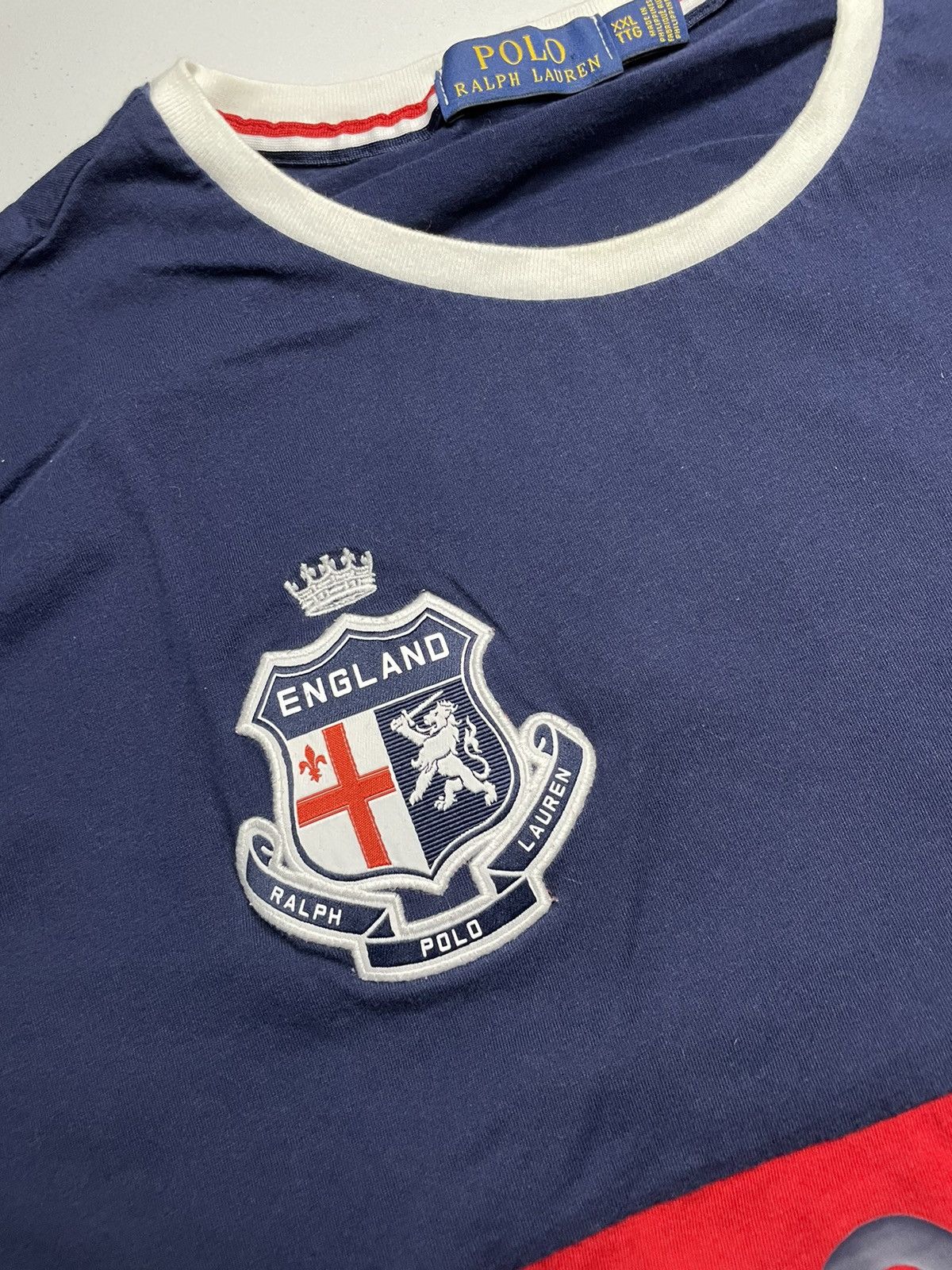 Polo Ralph Lauren Polo RALPH LAUREN ENGLAND Embroidered Crest Size US XXL / EU 58 / 5 - 3 Thumbnail
