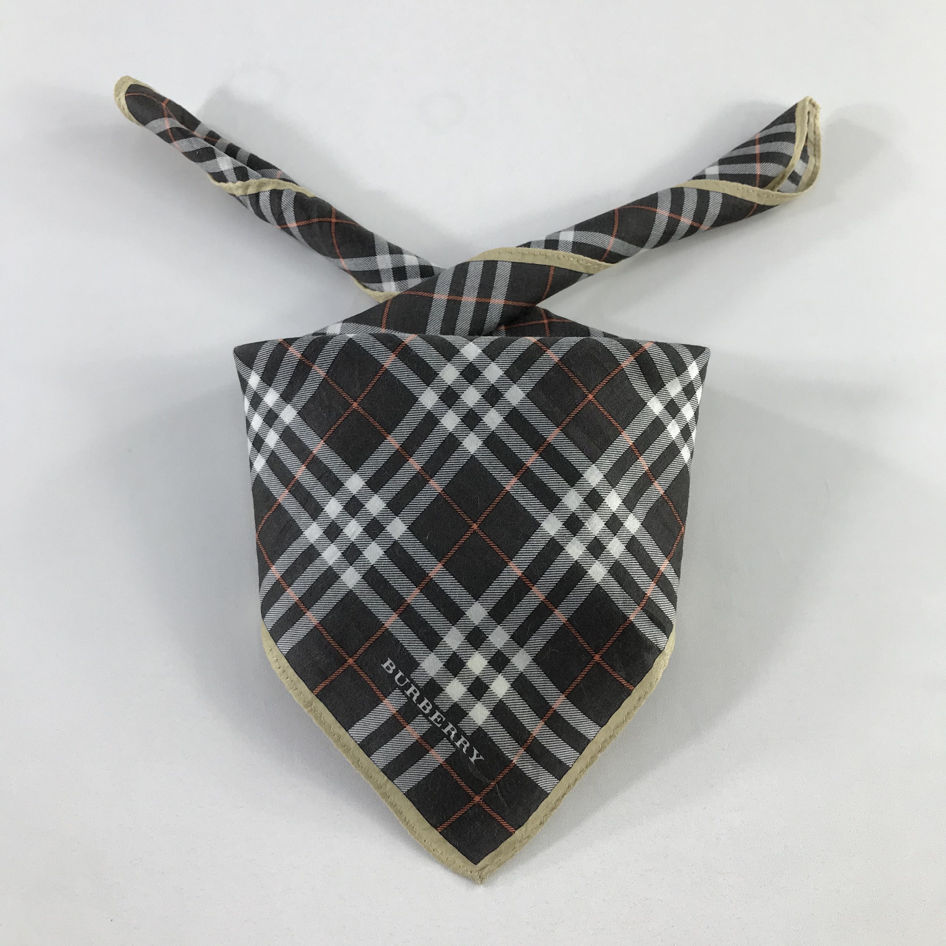 Burberry × Vintage Burberry Bandana / Handkerchief / Neckerchief - S985 Size ONE SIZE - 3 Thumbnail