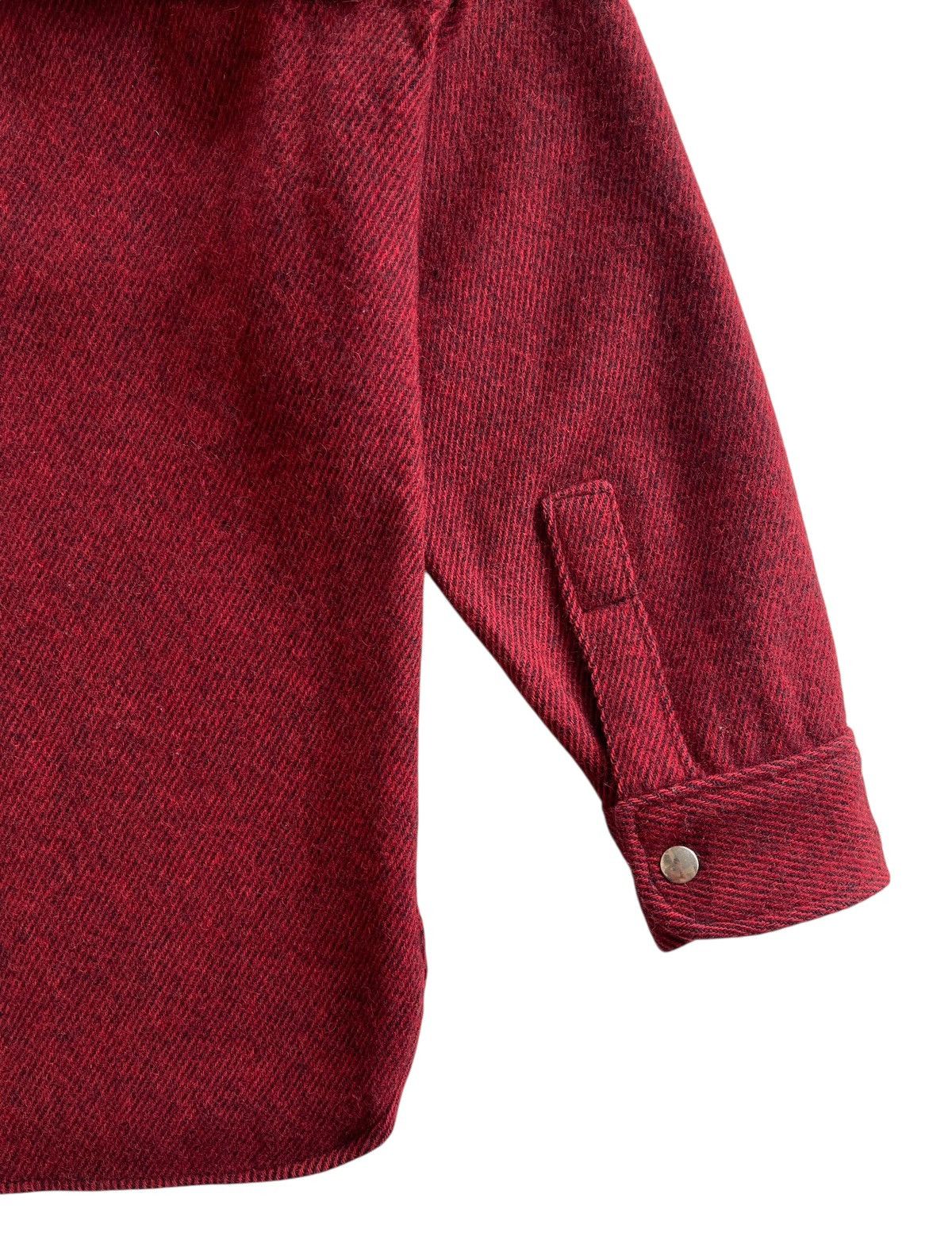 Vintage 70s Paul Petzoldt Wool Blend Burgundy Shirt Size US M / EU 48-50 / 2 - 7 Thumbnail