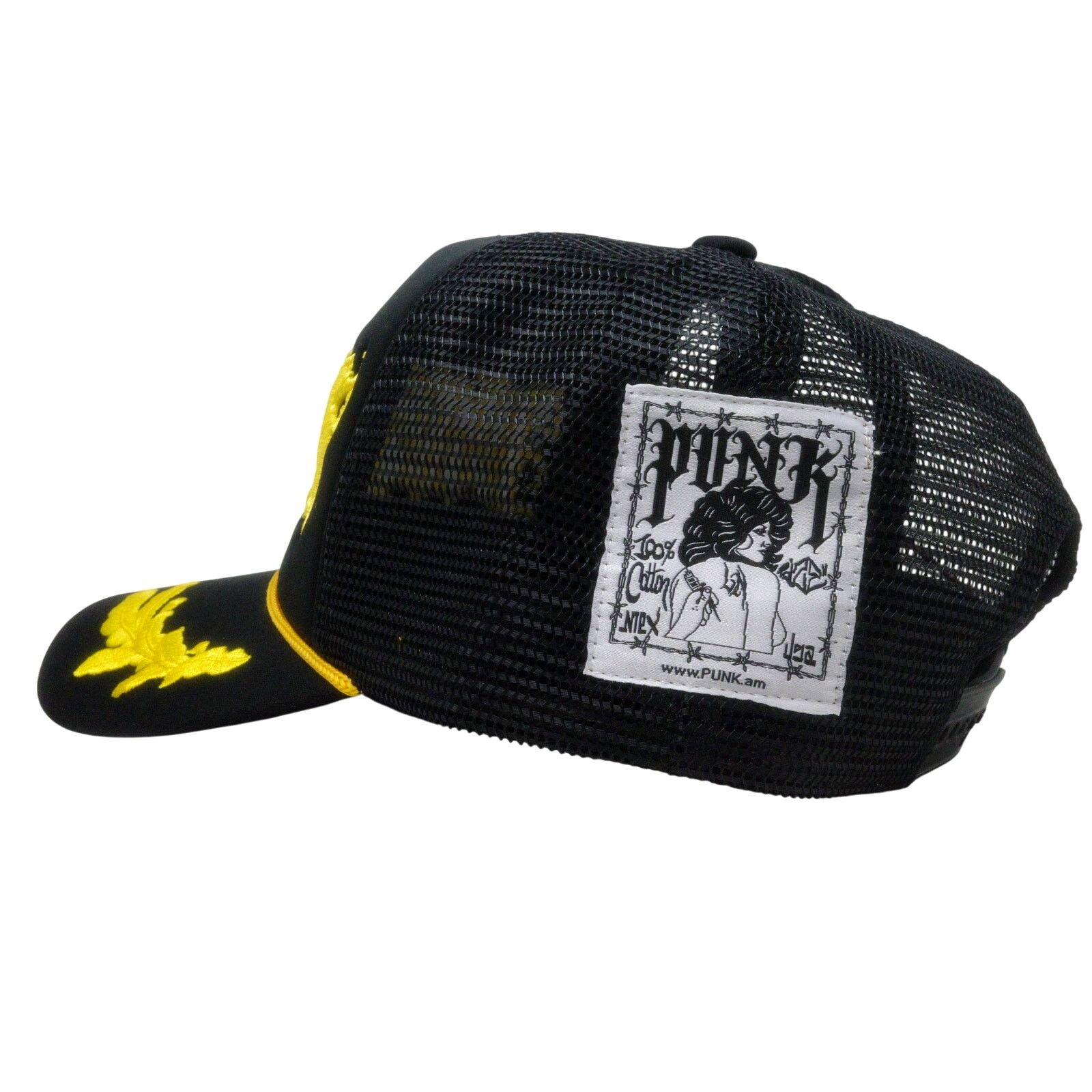 Other PUNK ® El Capitan Trucker Mesh Black Military Gold Made USA Size ONE SIZE - 4 Thumbnail