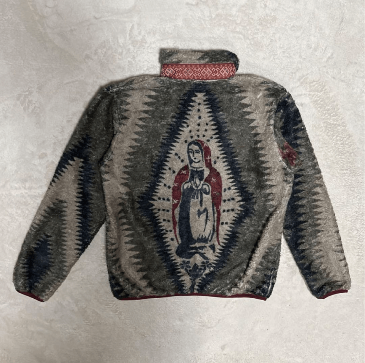 image of Kapital Maria Pattern Fleece Jacket in Green, Men's (Size Medium)