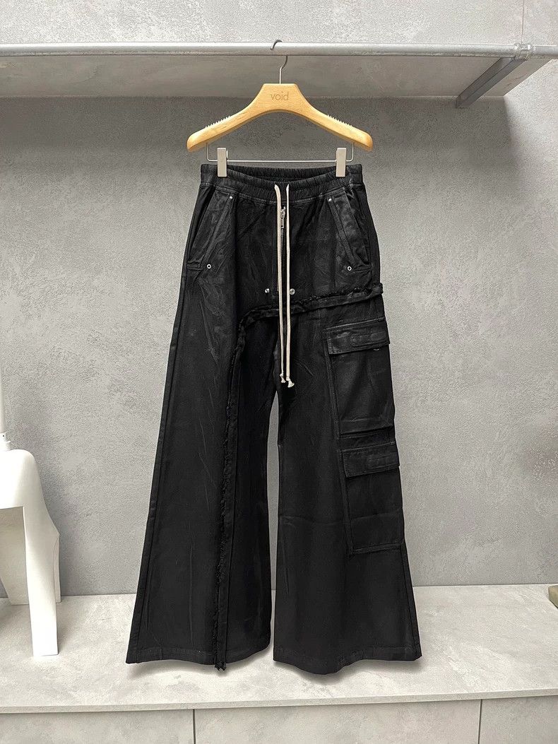 Rick Owens RICK OWENS DRKSHDW Black Cargo Wide-Leg Pants Size US 28 / EU 44 - 1 Thumbnail