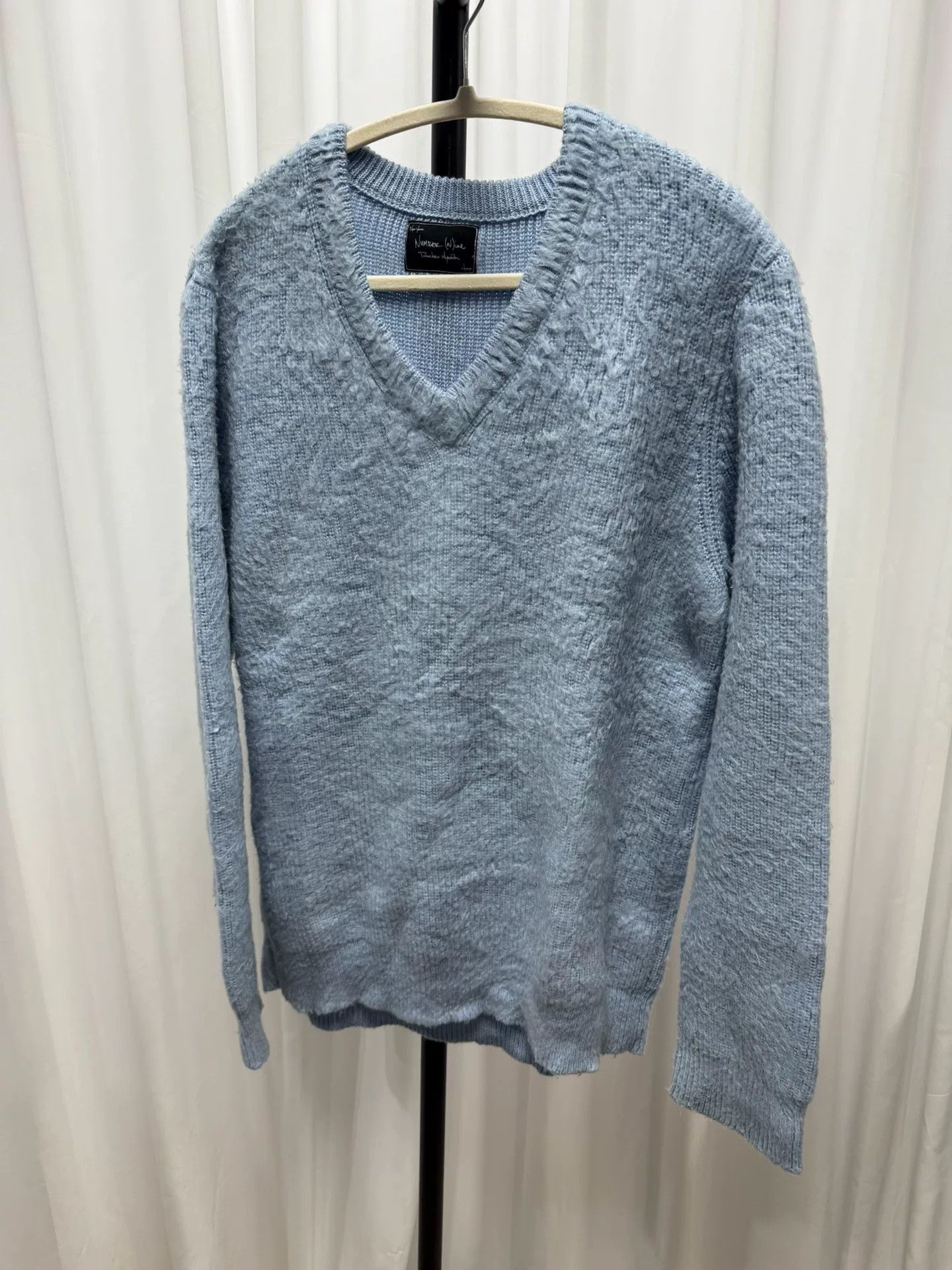 Comme des Garcons Kurt Cobain Inspired Light Blue Sweater Size US XL / EU 56 / 4 - 1 Thumbnail