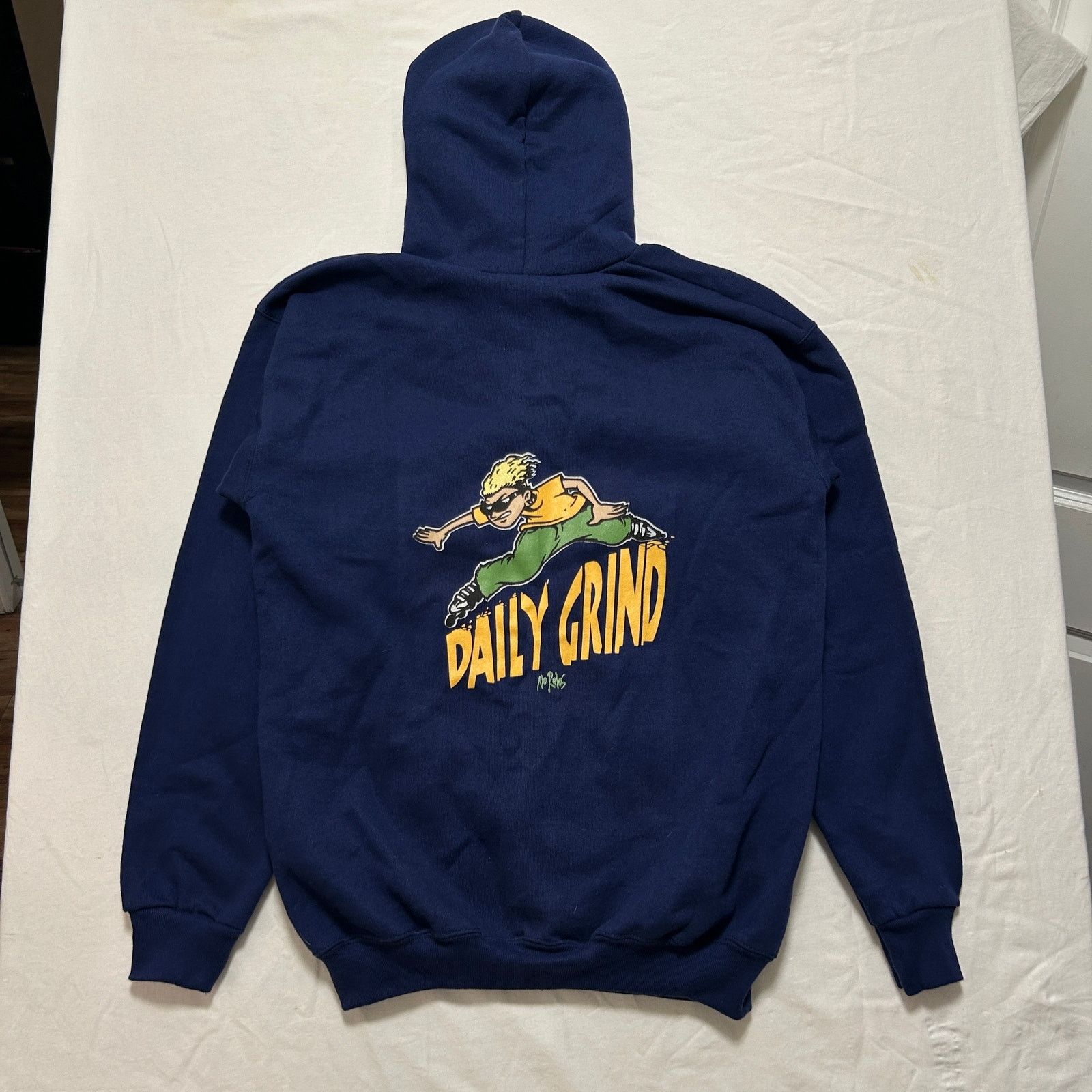 Other 90's No Rules Daily Grind Y2K Zip Up Hoodie Navy Blue XL Size US XL / EU 56 / 4 - 4 Thumbnail