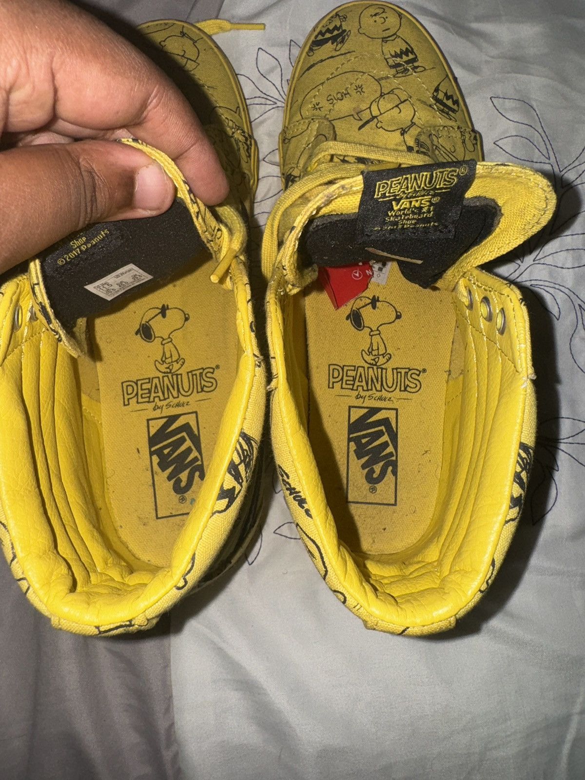 Vans Rare Peanuts x Sk8-Hi 'Charlie Brown Maize' Size US 11.5 / EU 44-45 - 2 Thumbnail
