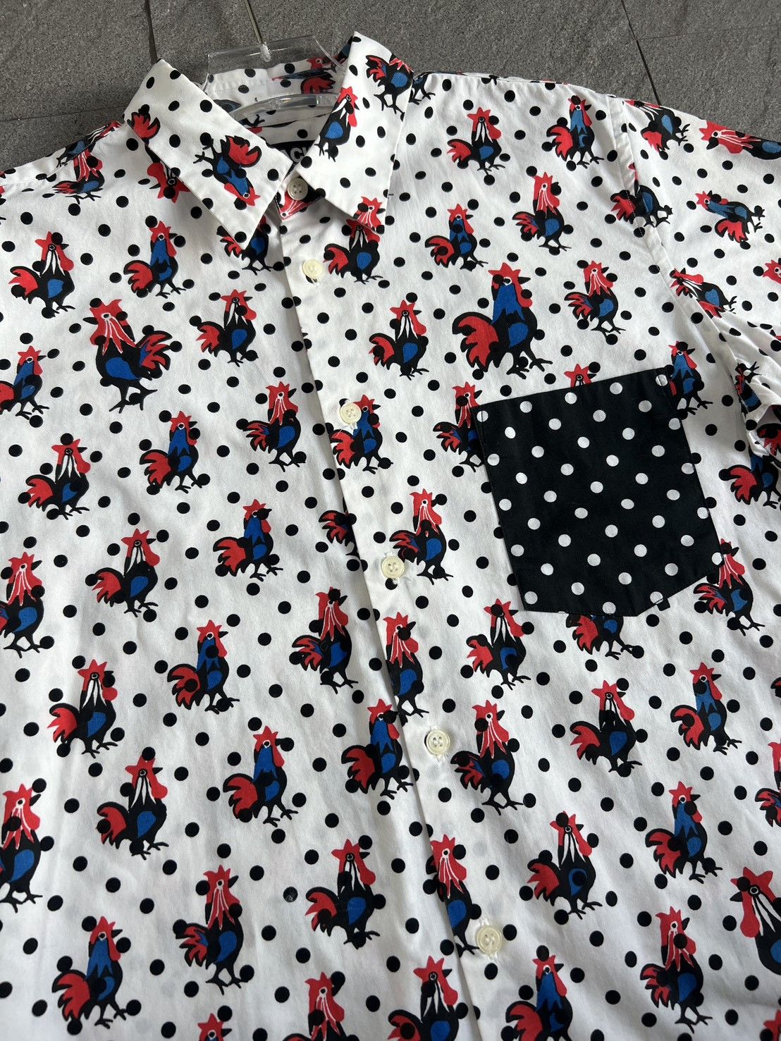 Comme des Garcons Comme des Garçons Black Chicken Printed Dot Shirt Size US M / EU 48-50 / 2 - 5 Thumbnail