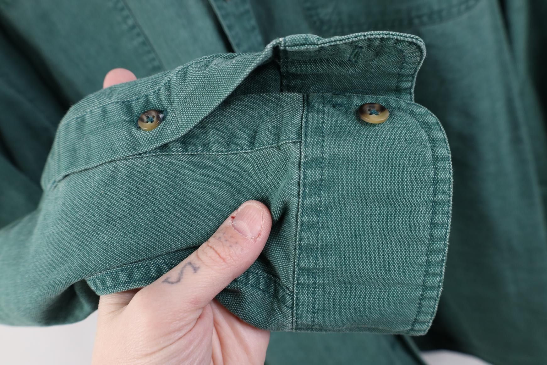 Eddie Bauer Vintage 90s Eddie Bauer Collared Button Down Shirt Green Size US XL / EU 56 / 4 - 7 Thumbnail