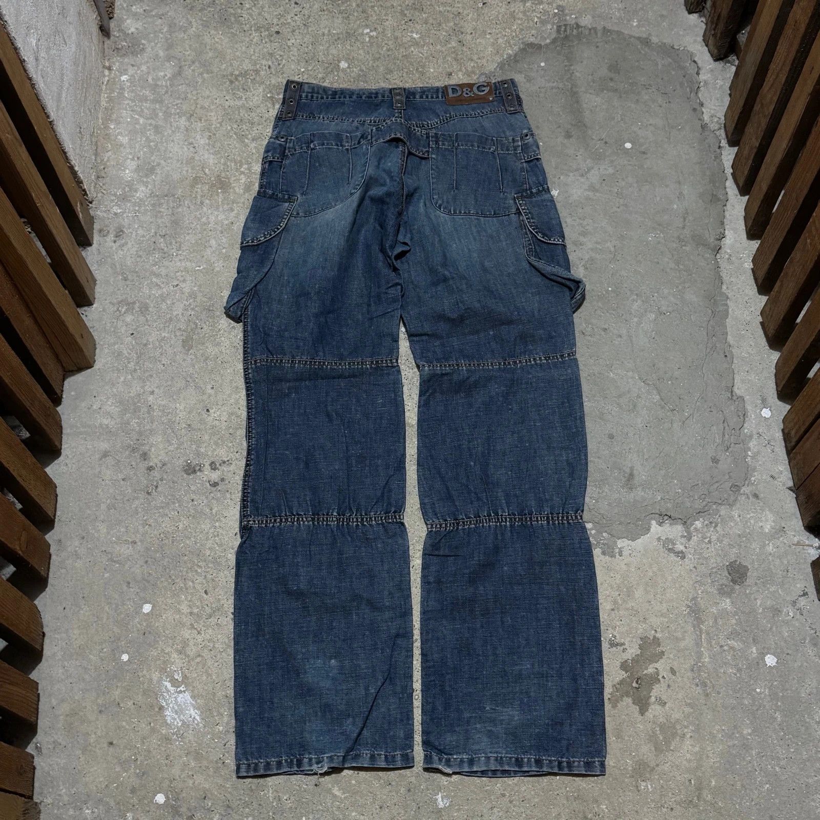 Dolce & Gabbana S/S 04 Dolce & Gabbana cargo bondage relaxed jeans Size US 32 / EU 48 - 2 Thumbnail