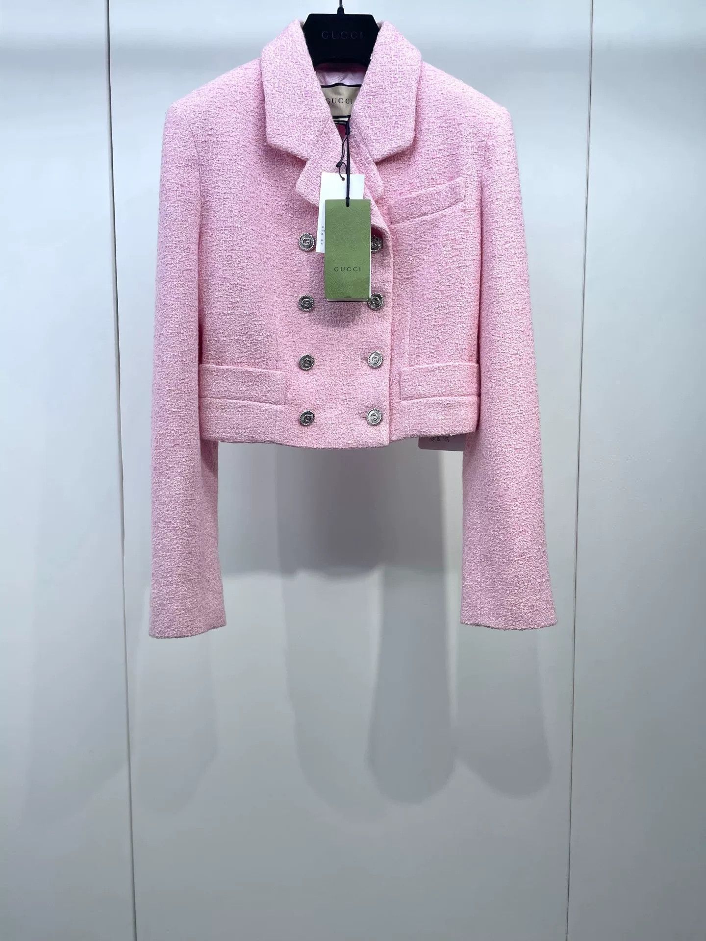 Gucci Gucci Pink Double-Breasted Short Coat Size M / US 6-8 / IT 42-44 - 1 Thumbnail