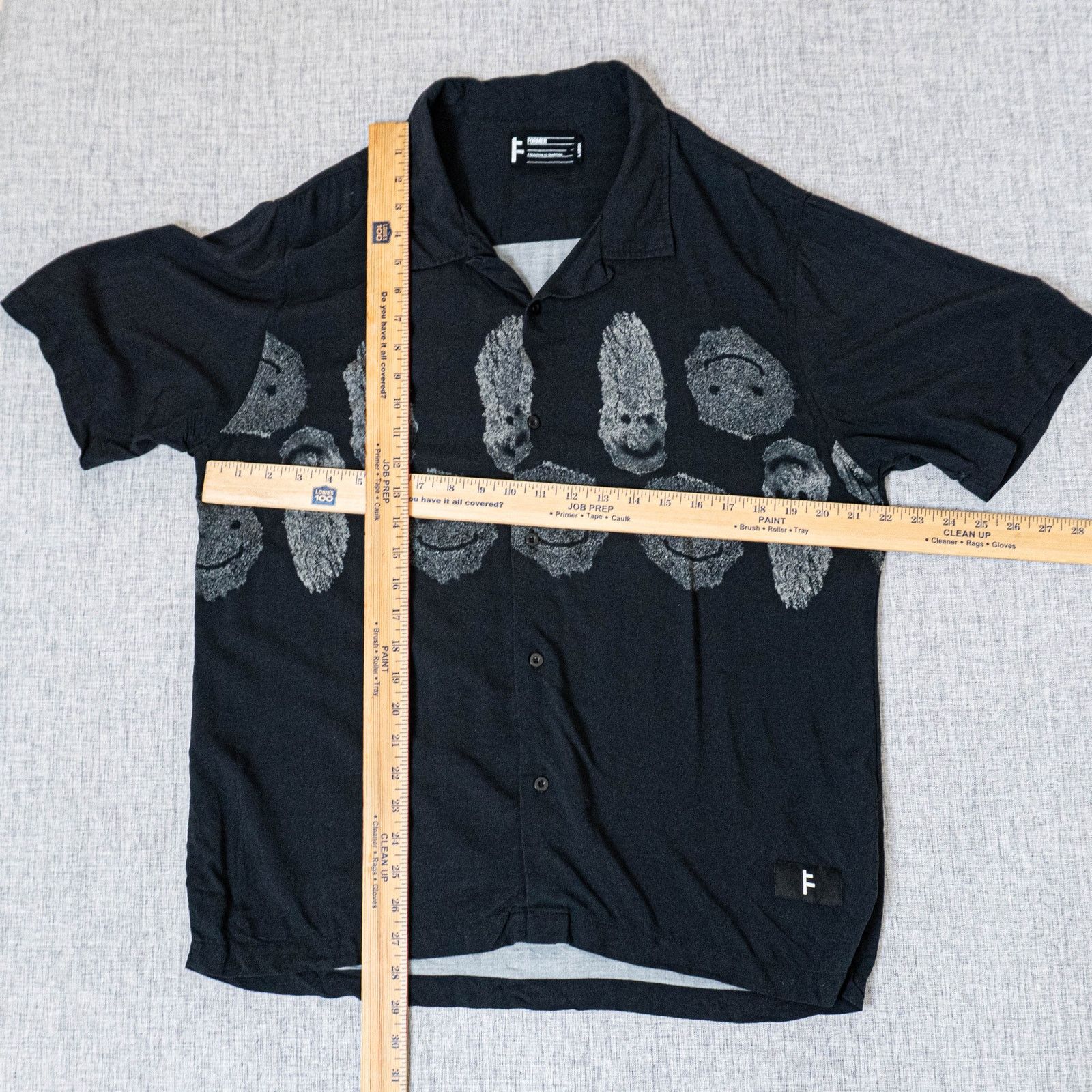 Other FORMER Merchandise Menace SS Shirt camp Collar in Black sz L Size US L / EU 52-54 / 3 - 7 Thumbnail