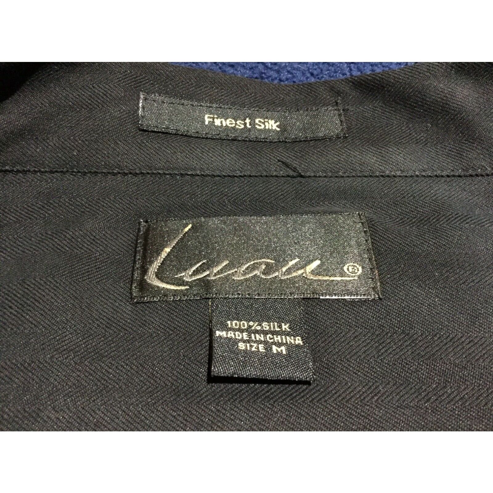 Vintage Luau Black Silk Button-Front Camp Shirt Medium Mens Size US M / EU 48-50 / 2 - 3 Thumbnail