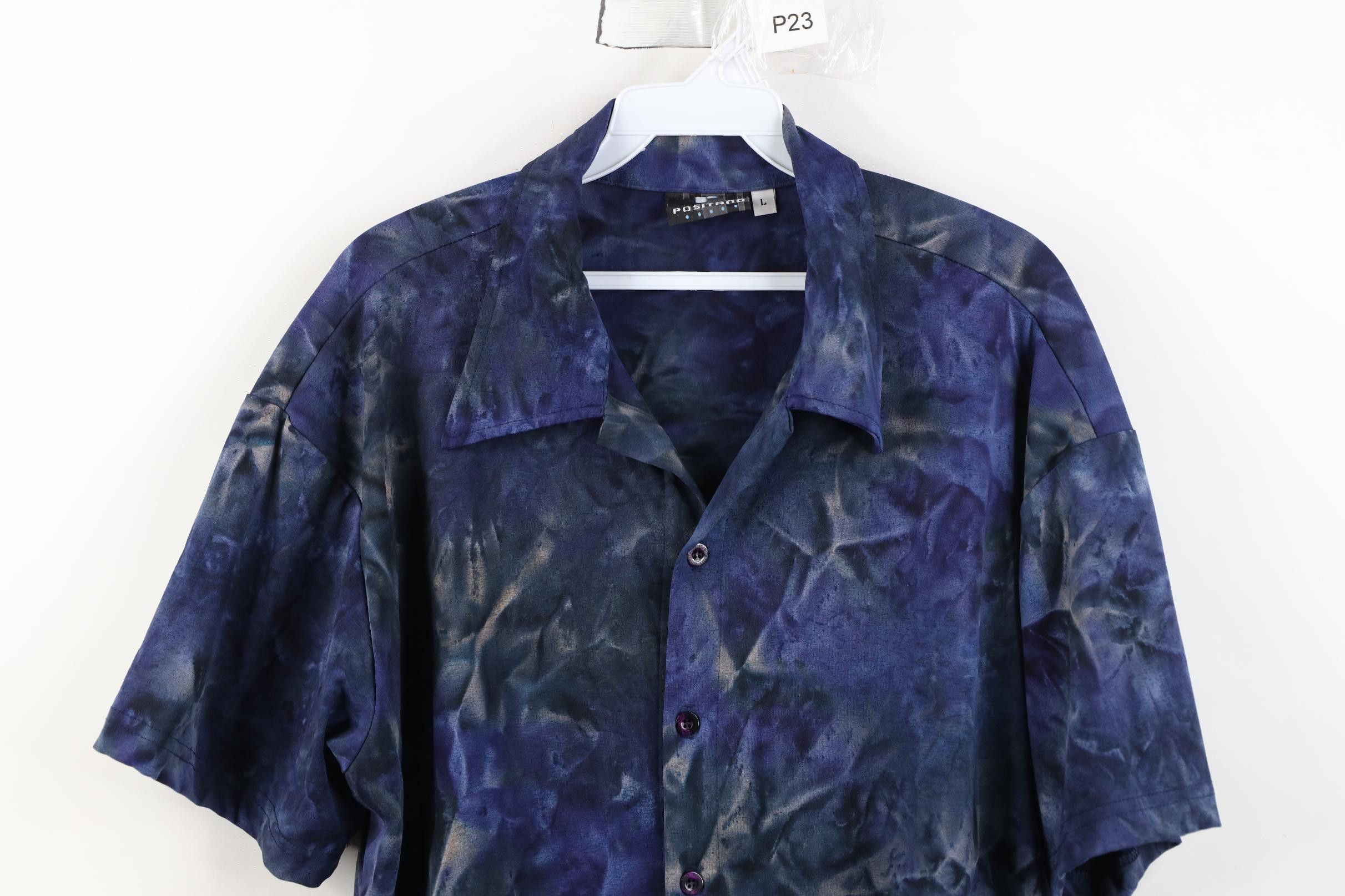 Vintage Vintage 90s Streetwear Rave Knit Collared Button Shirt USA Size US L / EU 52-54 / 3 - 2 Thumbnail