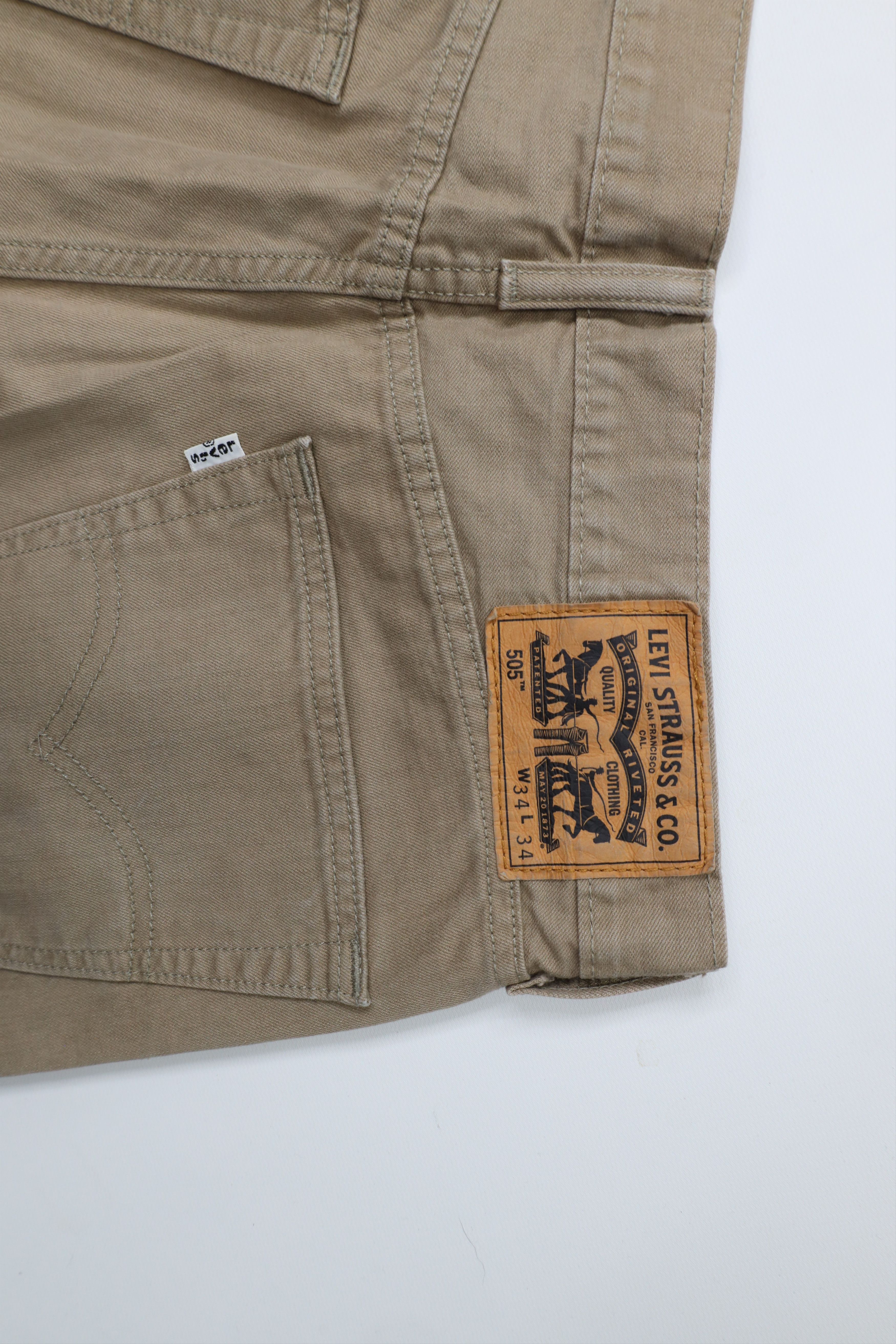 Levi's × Vintage Vintage Y2K Levis 505 Regular Fit Denim Jeans Brown Cotton Size US 34 / EU 50 - 13 Thumbnail