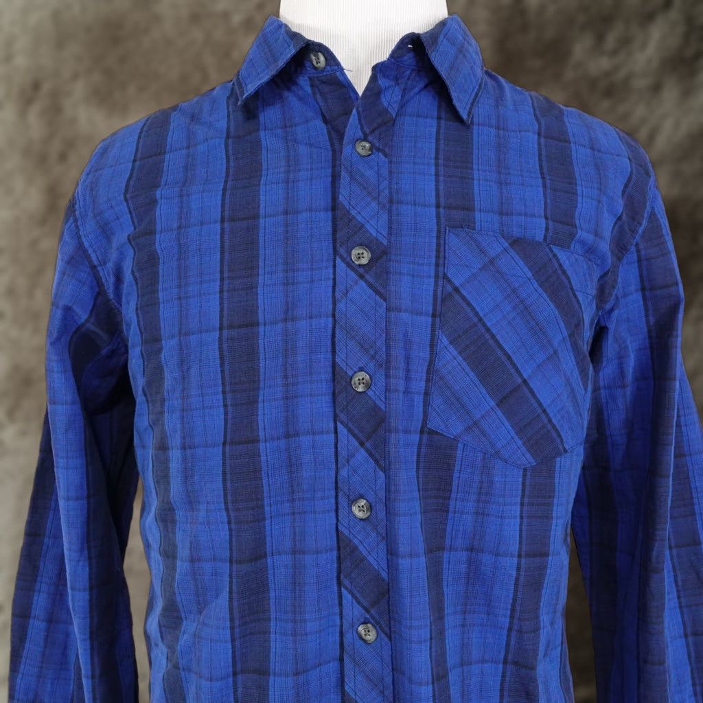 Vintage MAGELLAN CLASSIC FIT BLUE PLAID BUTTON UP SHIRT MENS L Size US L / EU 52-54 / 3 - 1 Thumbnail