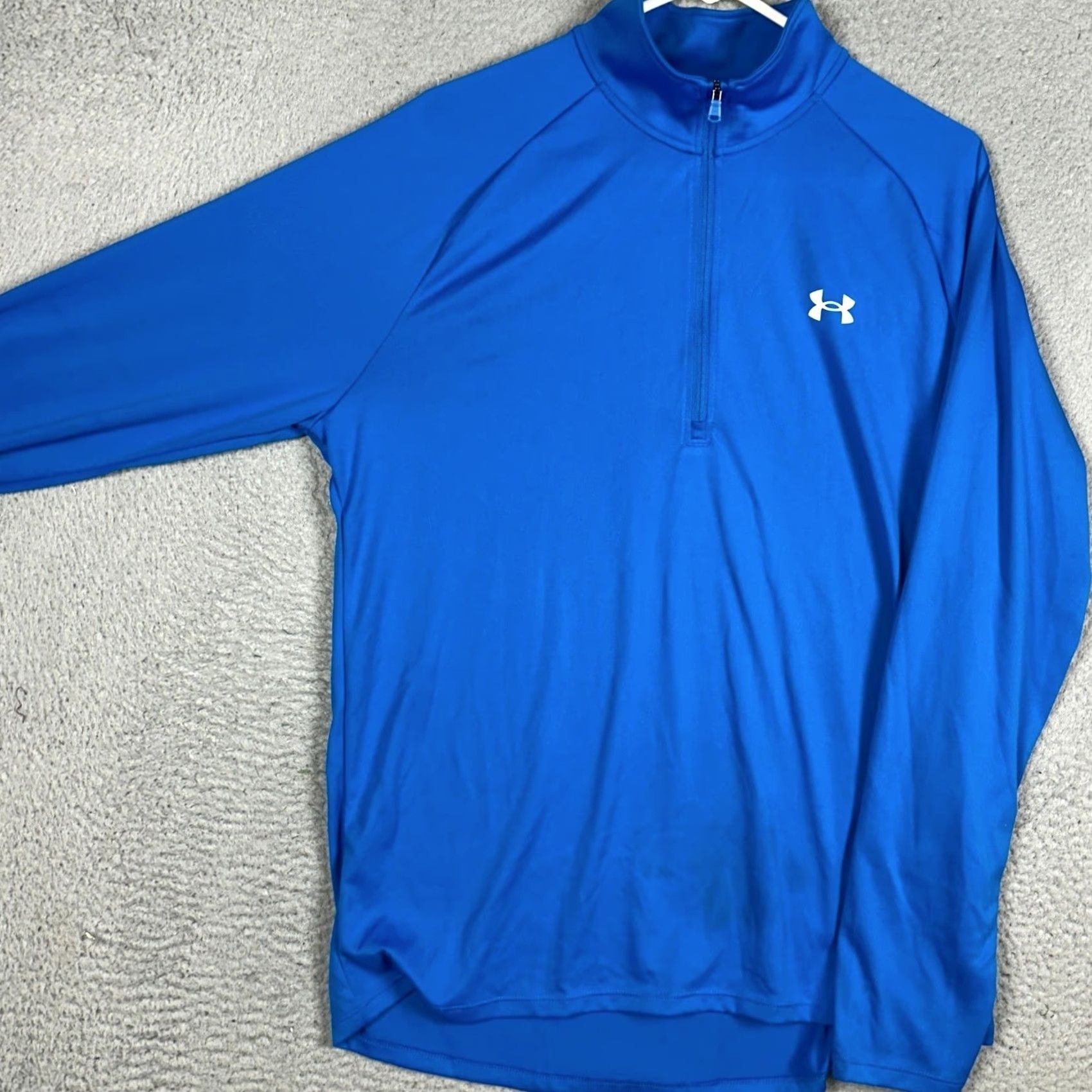 Under Armour Under Armour Shirt Mens Large Blue Quarter Zip Pullover Loose Fit Activewear Size US L / EU 52-54 / 3 - 2 Thumbnail