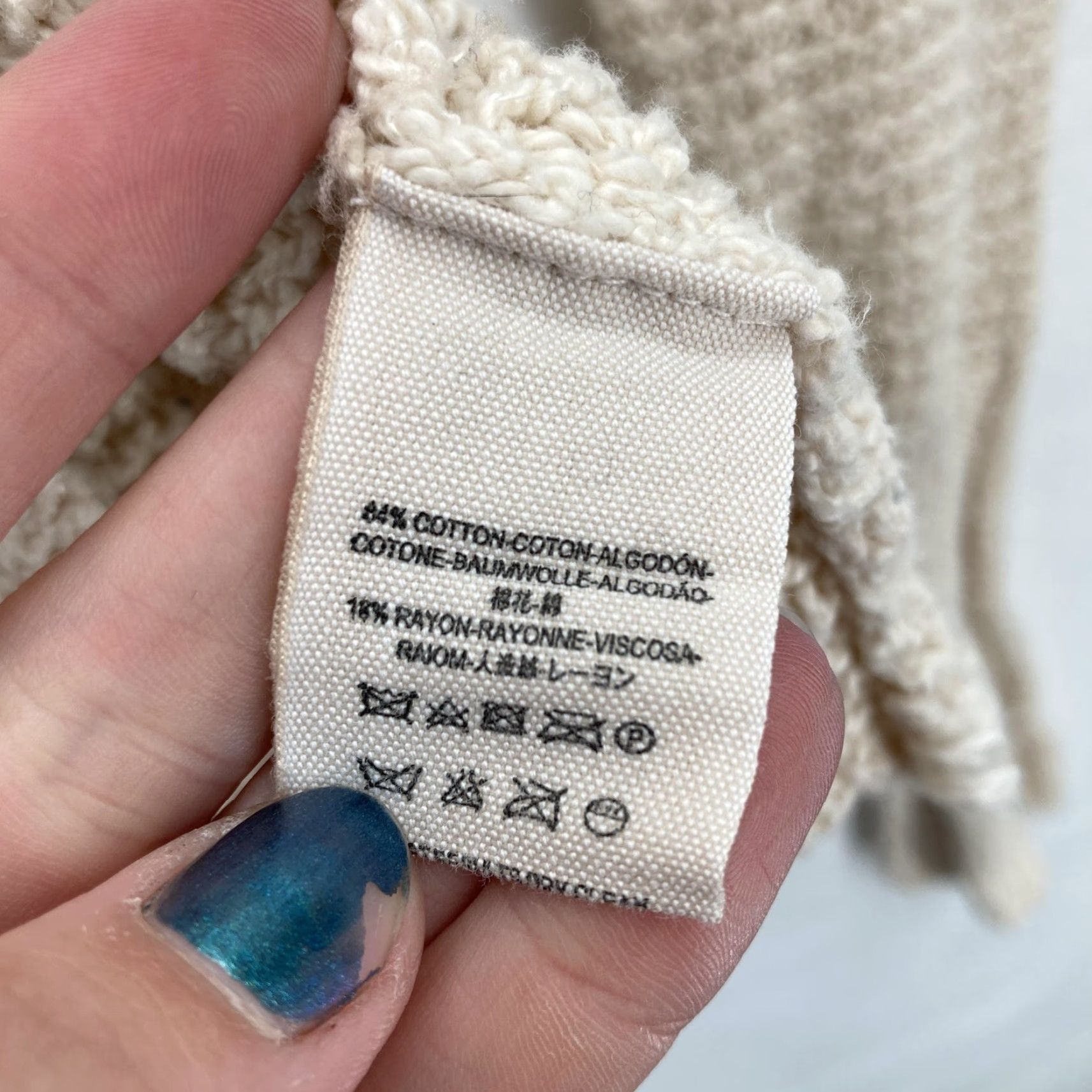 Free People Free People Cardigan Womens XS Ivory Open Knit Drape Pockets Boho Sweater Regular Size XS / US 0-2 / IT 36-38 - 6 Thumbnail