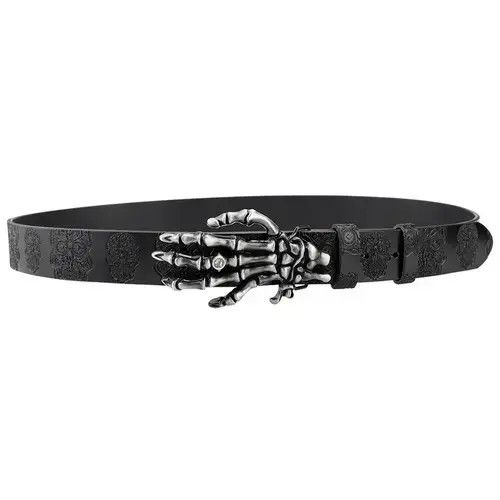 Goods × Japanese Brand Belts Skull Leather Embossed Belt Claw Alloy Buckle Size ONE SIZE - 4 Thumbnail