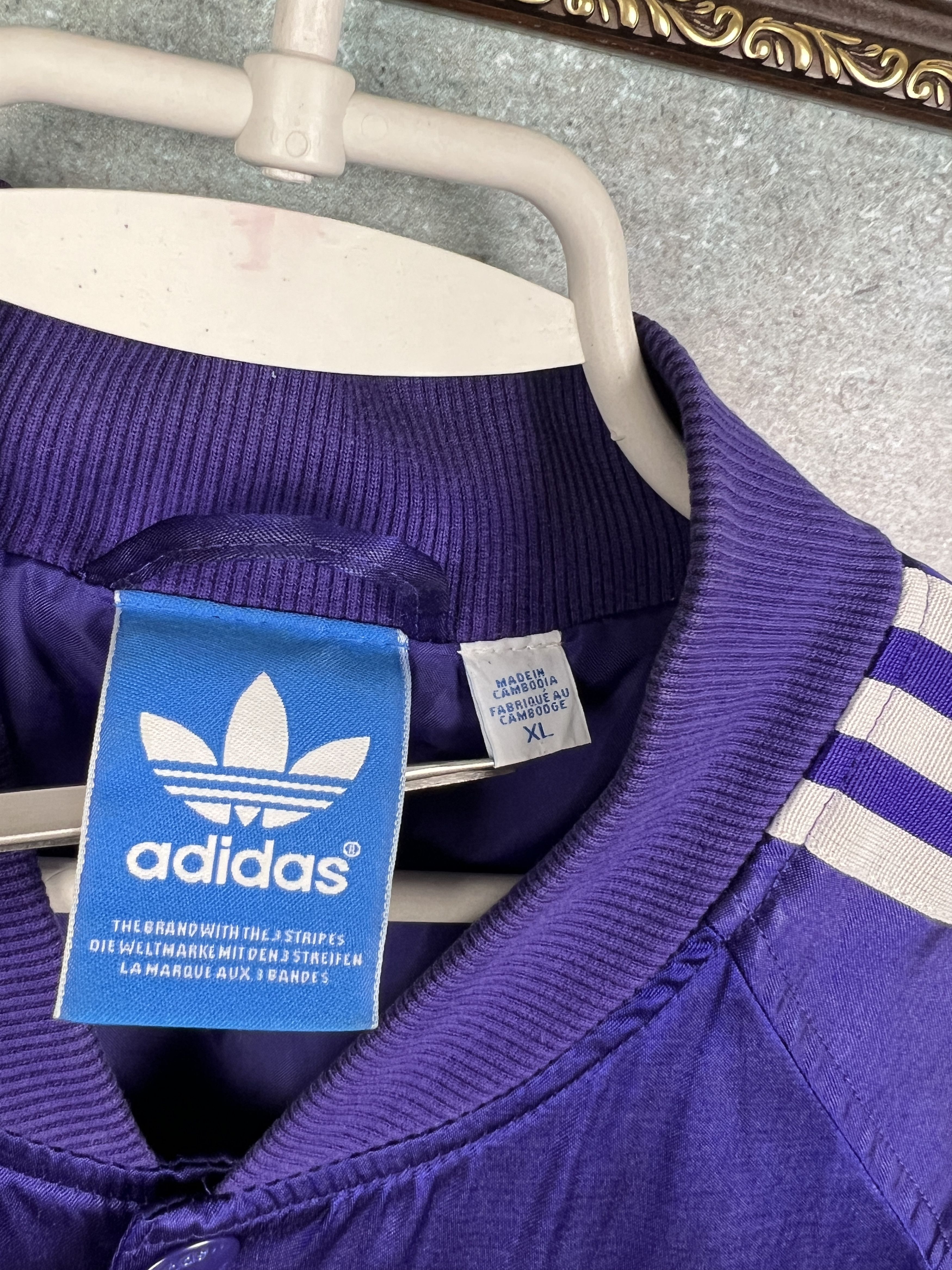 Adidas Originals Real Madrid Football Satin Jacket Bomber Track Top Size US XL / EU 56 / 4 - 8 Thumbnail