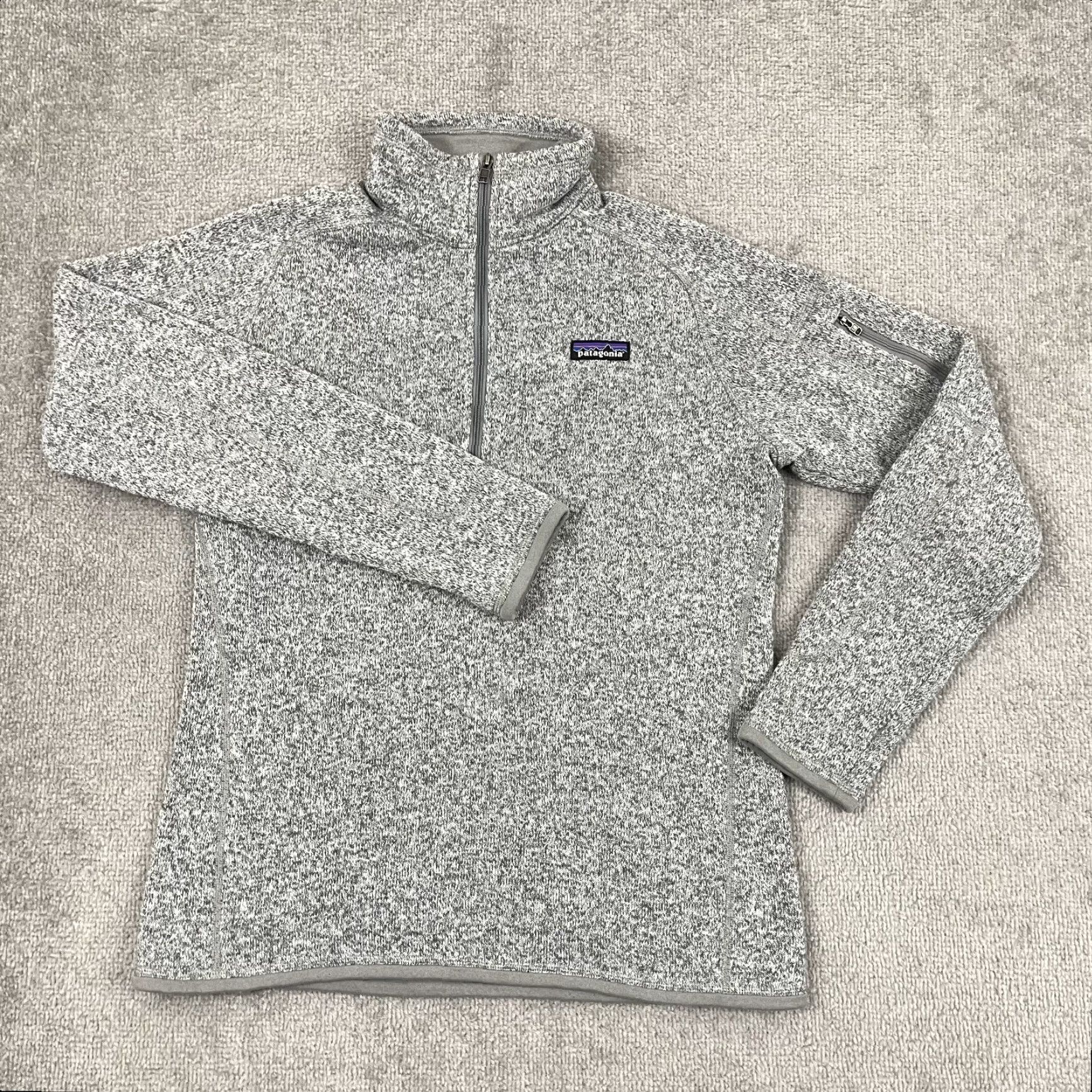 Patagonia Patagonia Sweater Women Large Gray Fleece 1/4 Zip Pullover Preppy Size L / US 10 / IT 46 - 2 Thumbnail