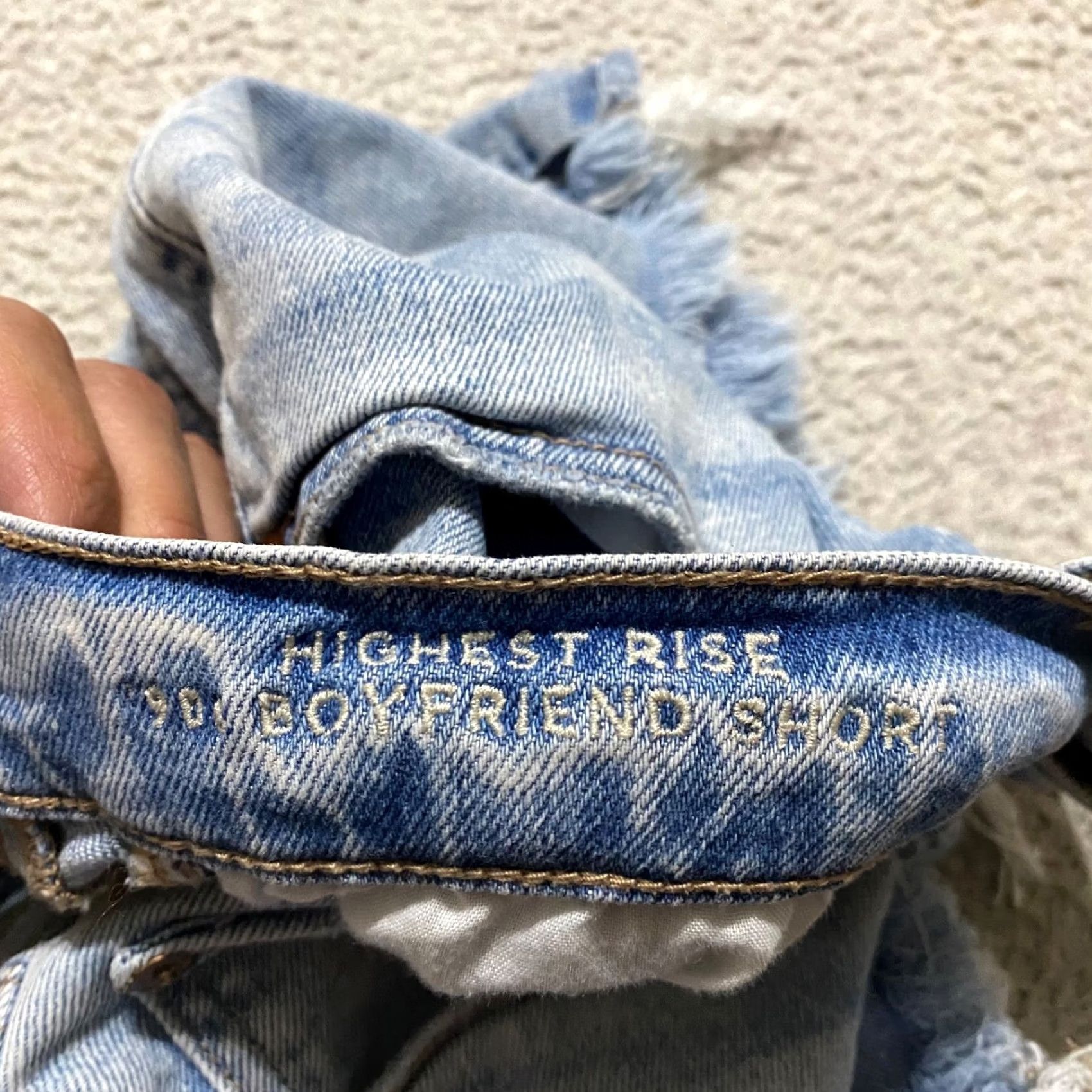 American Eagle Outfitters American Eagle Outfitters Womens Jeans Shorts Blue Denim Cut-Off 3 Inseam High Rise 90s Vintage Style Mens Womens Size 30" / US 8 / IT 44 - 4 Thumbnail