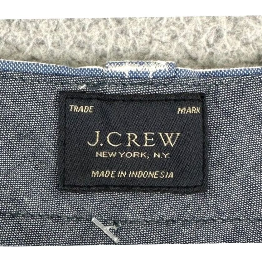J.Crew J.CREW Shorts Mens 32X9 Blue Striped Khakis Chino Flat Front NEW Size US 32 / EU 48 - 4 Thumbnail