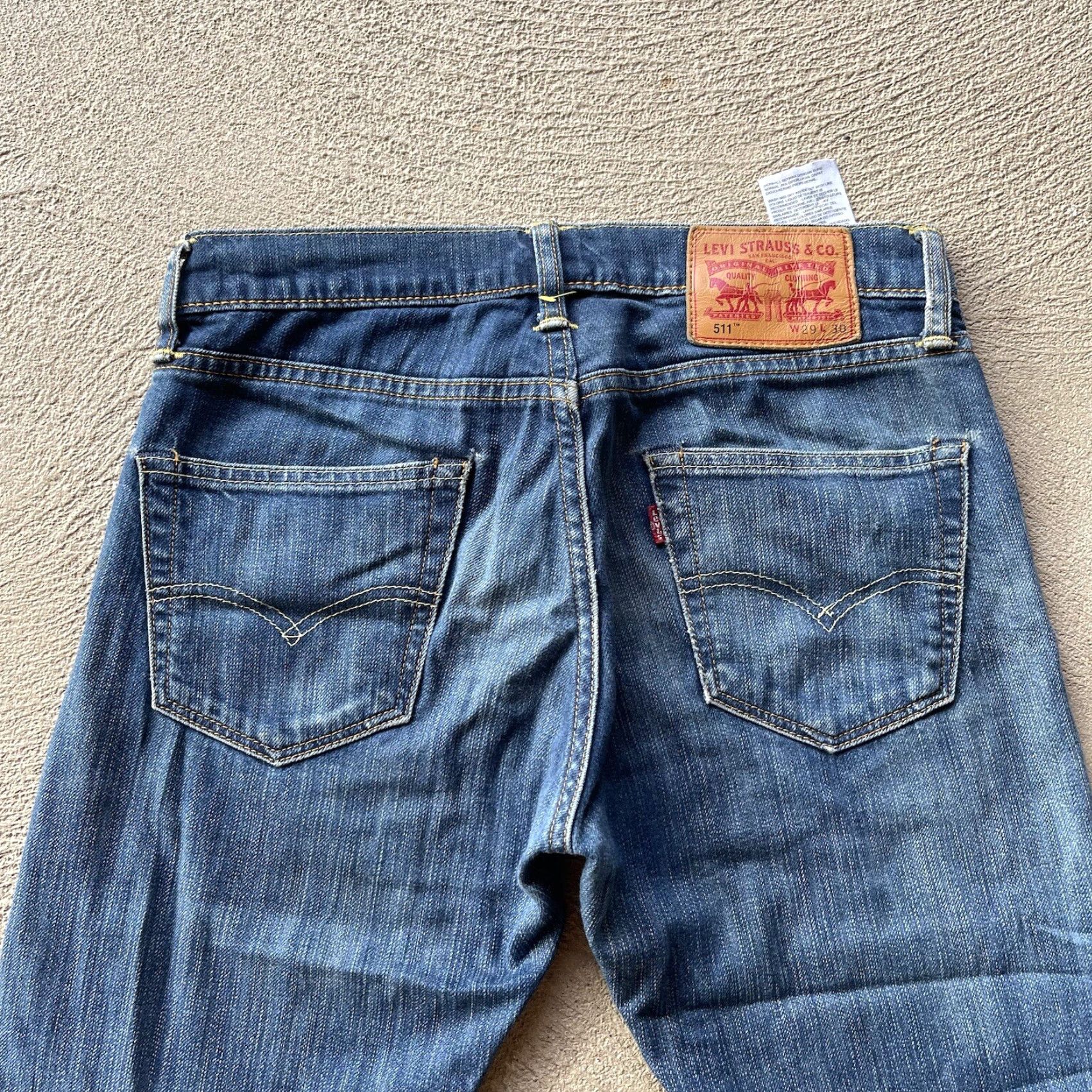 Levi's Levi's 511 Slim Straight Jeans - Denim - Blue - 29x27 - Regular - Men Size US 29 - 7 Thumbnail