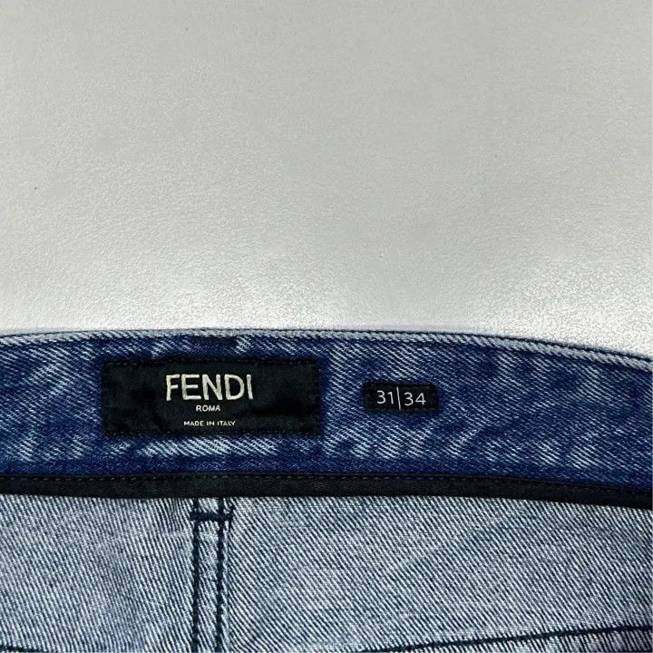 Fendi Fendi Loose Straight Wash Denim Jeans -2507 Size US 31 - 2 Thumbnail