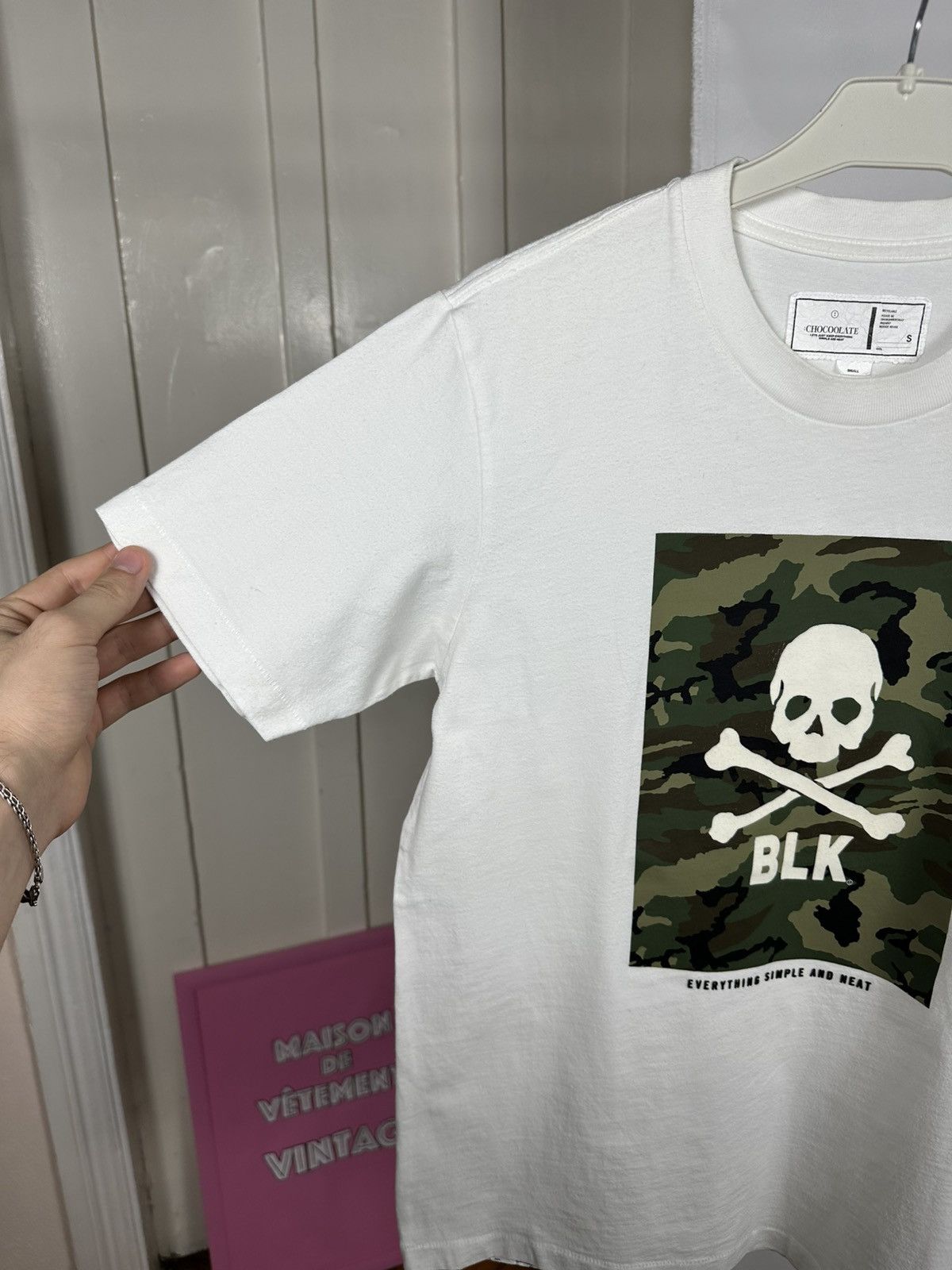 CHOCOOLATE Chocoolate BLK Skull Camo Single Stitch T Shirt Size US S / EU 44-46 / 1 - 4 Thumbnail