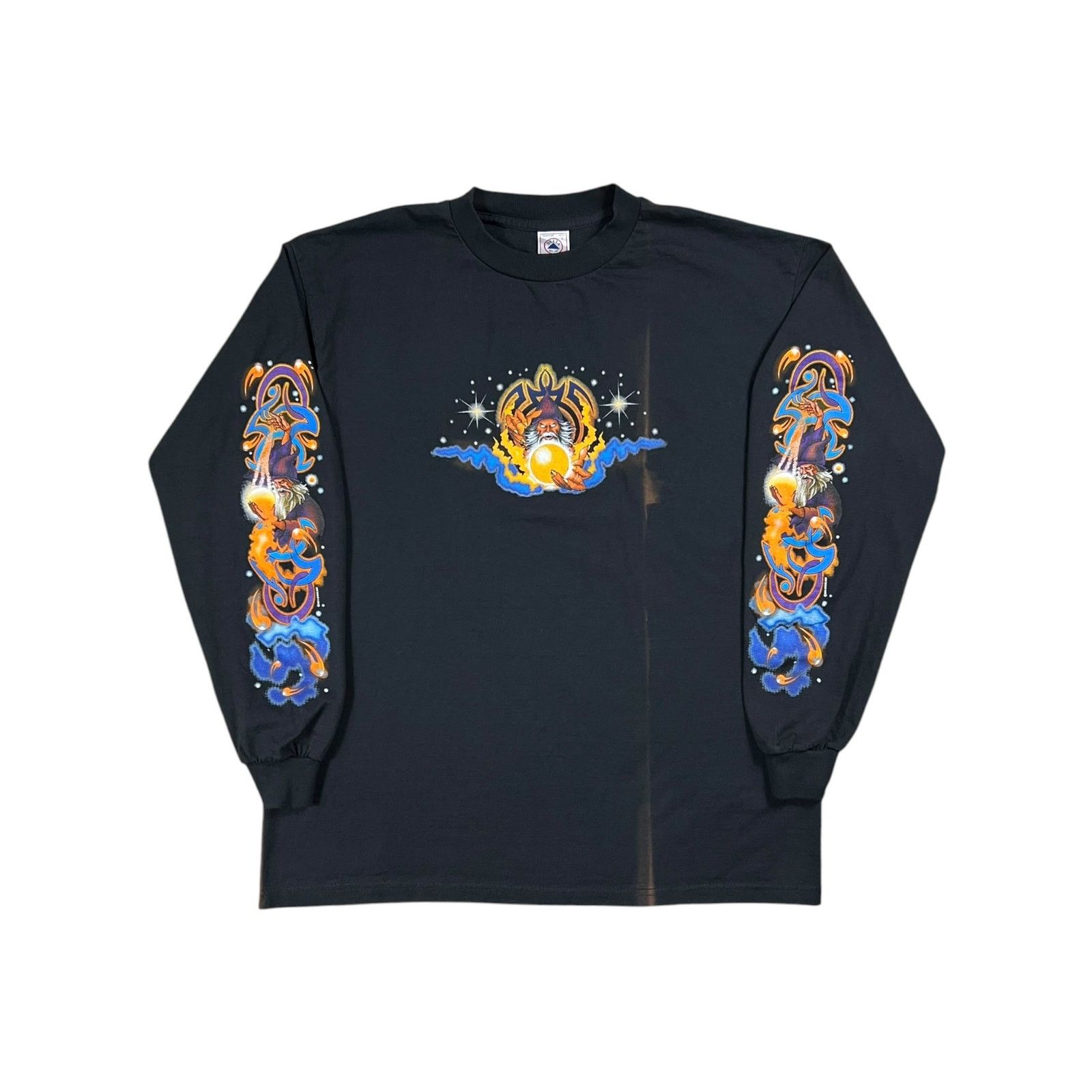 Delta × Vintage Vintage 2001 The Wizard faded long sleeve print shirt (L) Size US L / EU 52-54 / 3 - 1 Thumbnail