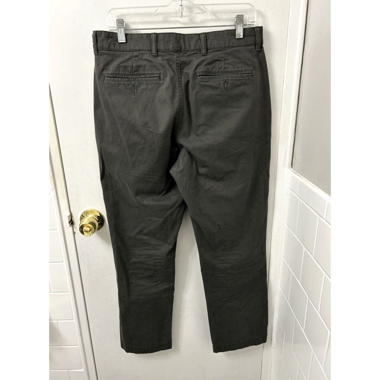 Vintage LL Bean Lakewashed Stretch Khakis Pants Mens 32x28 Gray Standard Fit 503736 - Size US 32 / EU 48 - 6 Thumbnail