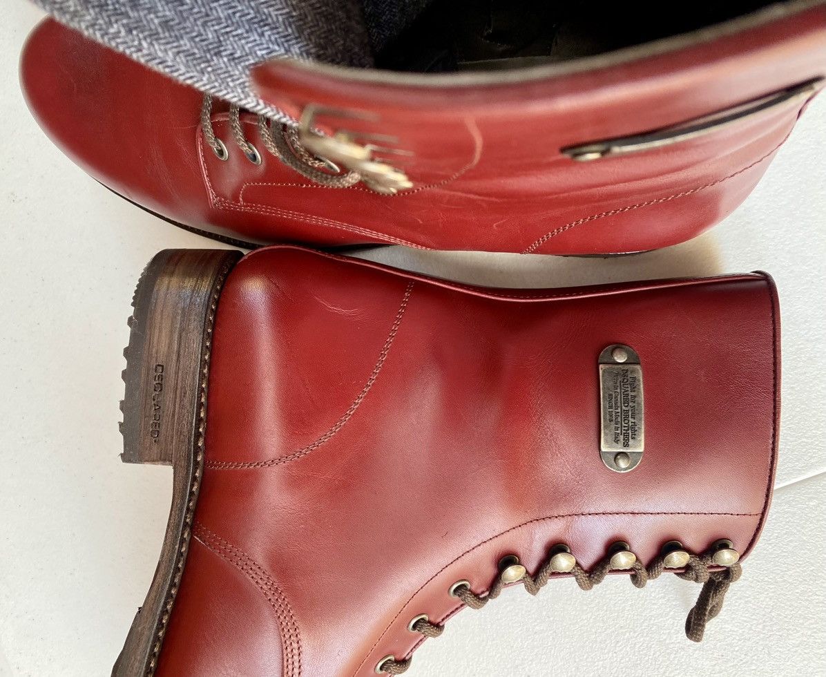 Dsquared2 DSQ2 🇮🇹 Veg Tan Calf Denim Lined Goodyear Combat Boots 13 NEW Size US 13 / EU 46 - 12 Thumbnail