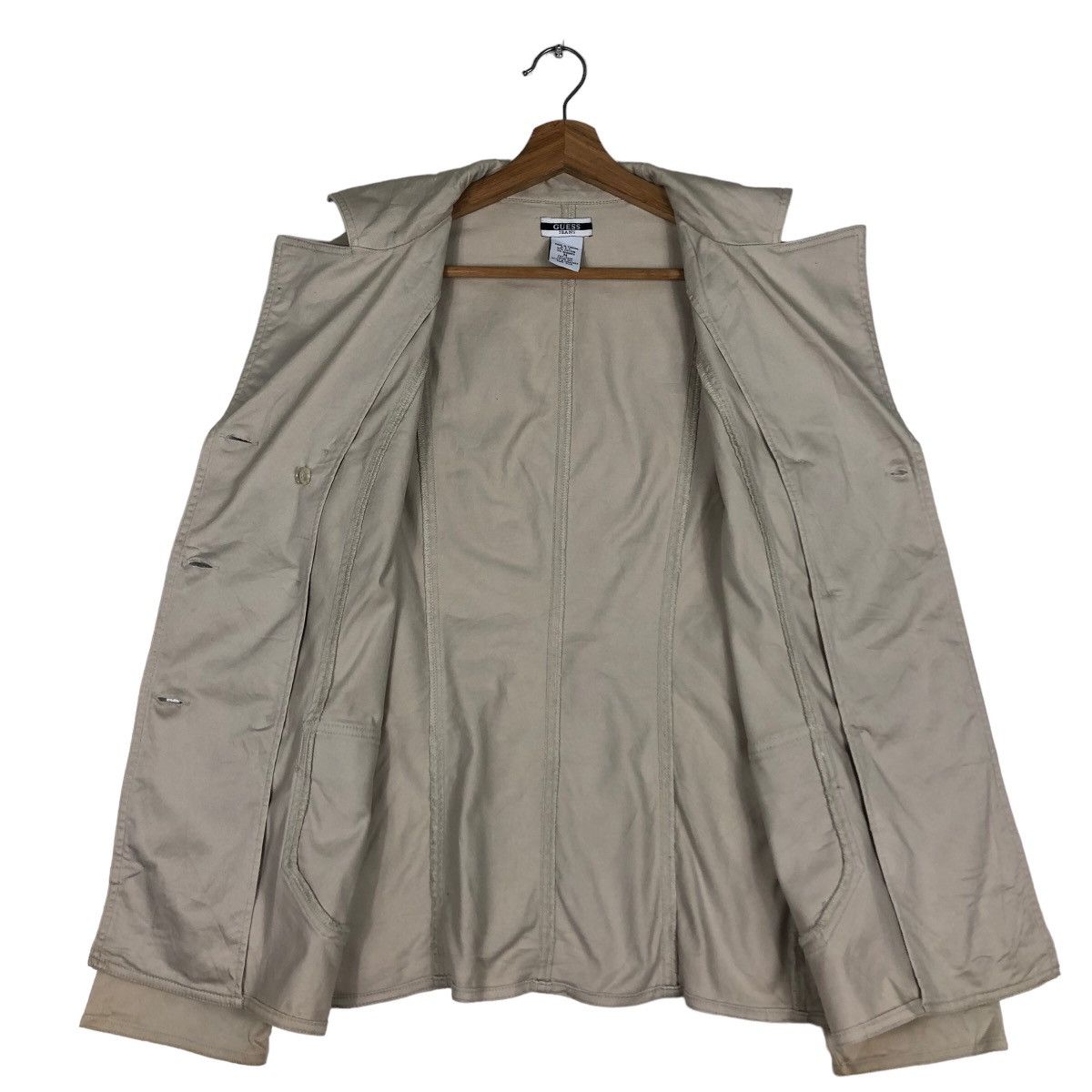 Guess 🔥Vtg Guess Chore Jacket Double Breast Biker Bondage Size US M / EU 48-50 / 2 - 11 Thumbnail