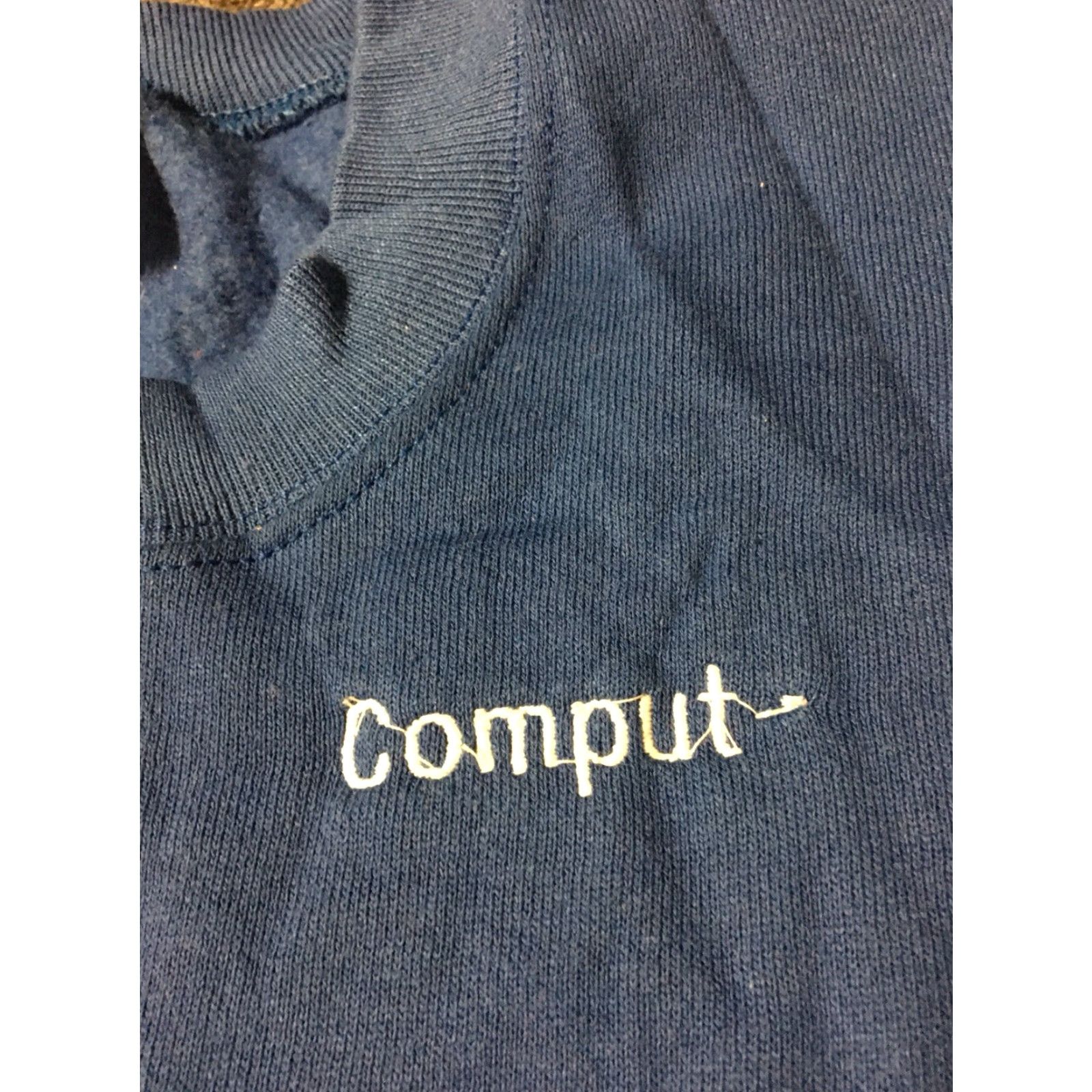 Jerzees VINTAGE Jerzees Sweatshirt XL Blue Men 80s 90s Technology Programming Apple USA USA Logo Retro Grunge Rock Sports Pullover Size US XL / EU 56 / 4 - 2 Thumbnail
