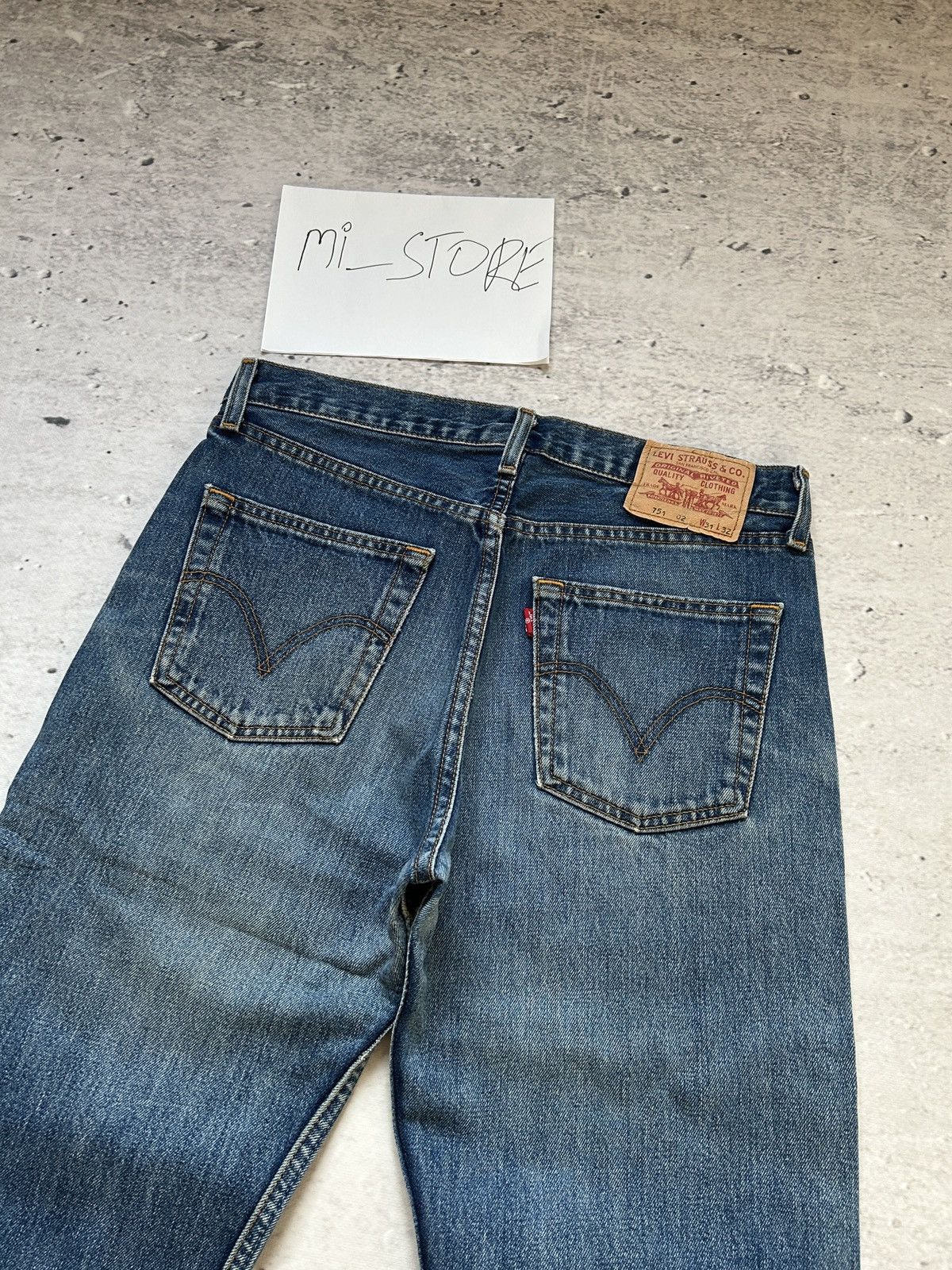 Levi's Vintage Clothing 💥SALE💥Vintage Levis 751 Distressed Washed Denim Jeans 00s Size US 31 - 4 Thumbnail