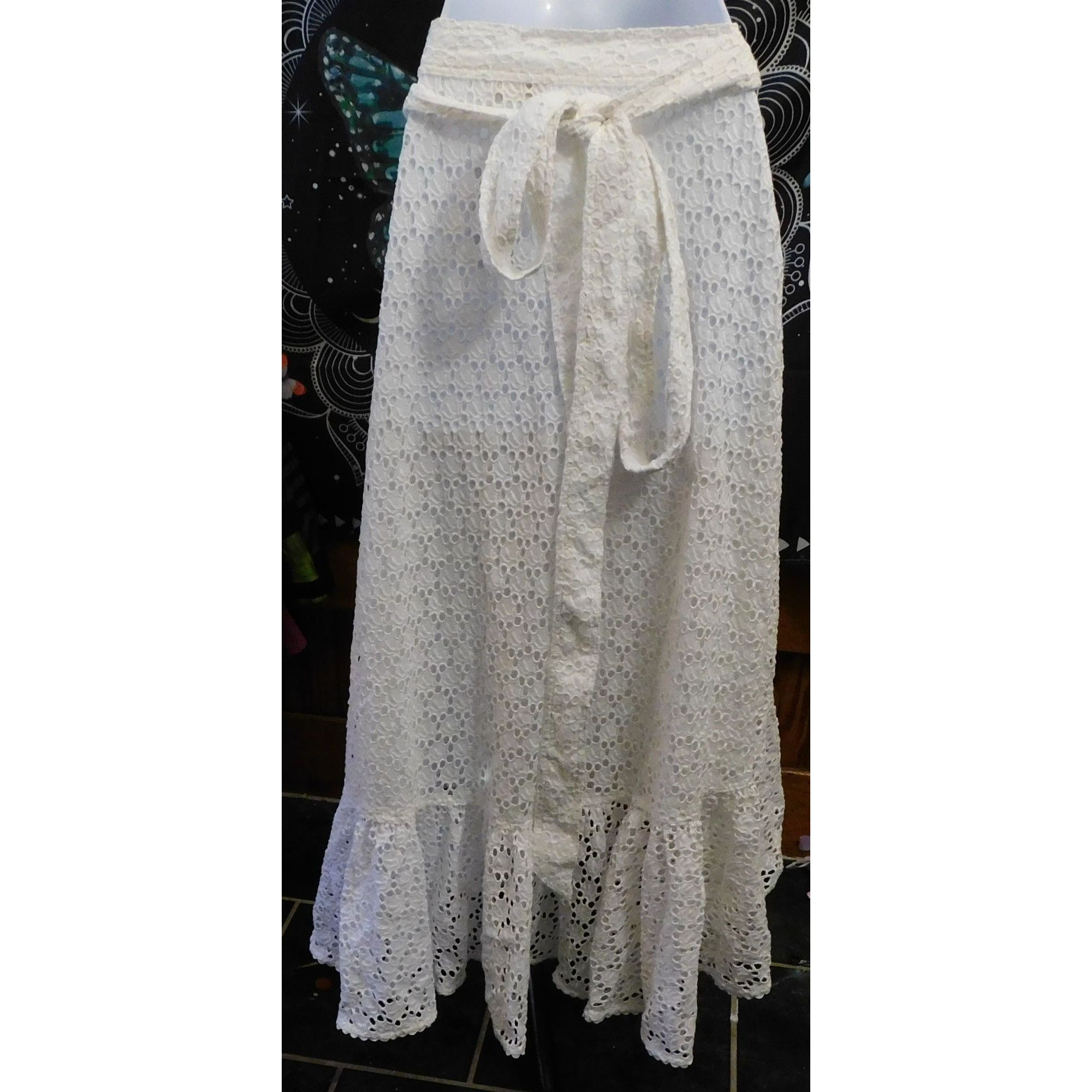 Polo Ralph Lauren Polo Ralph Lauren White Lace Wrap Midi Skirt NWT Size 34" / US 12 / IT 48 - 2 Thumbnail