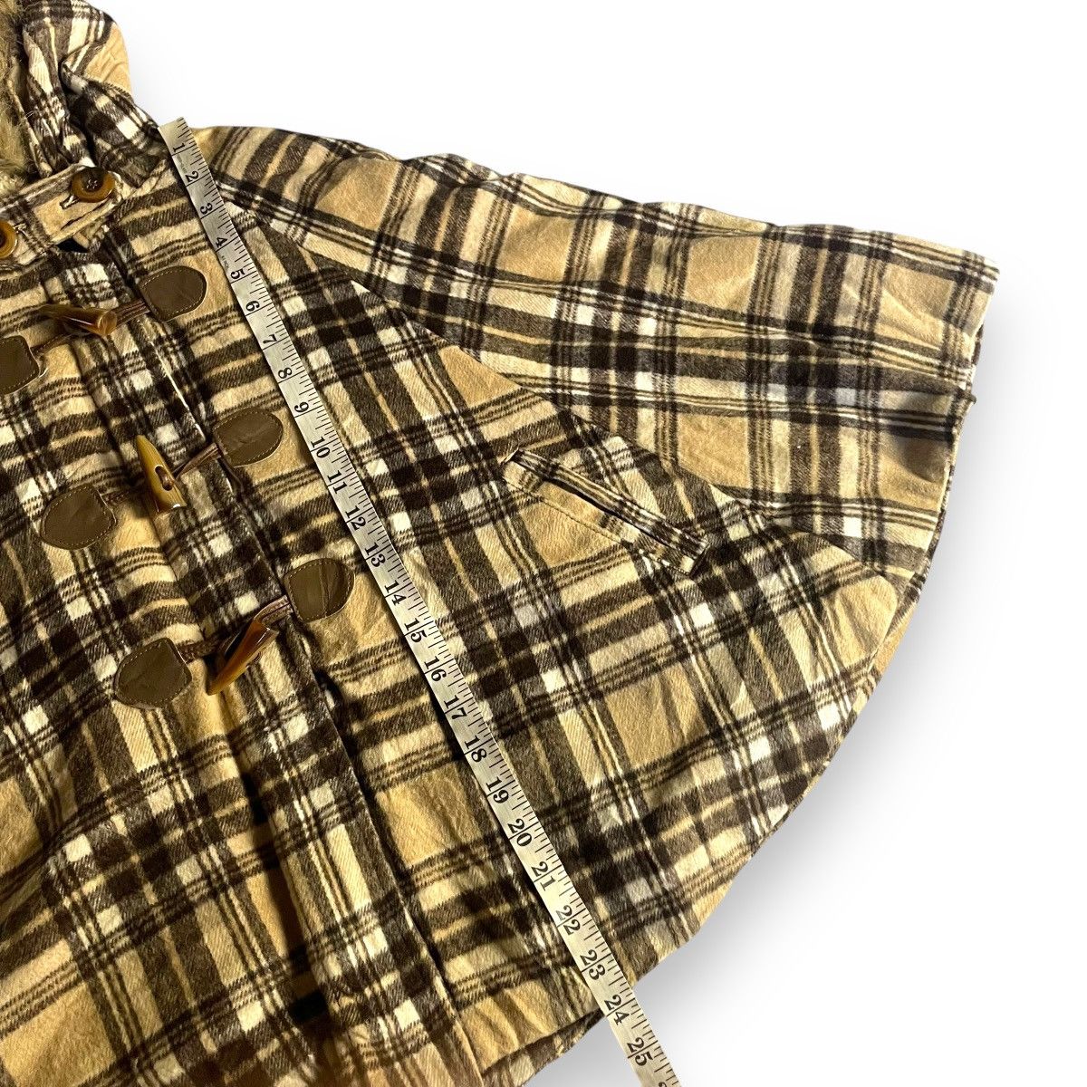 If Six Was Nine 🇯🇵 SKY BOMBER WOOL LINED FLEECE FUR HOODIE DUFFLE PONCHO Size US L / EU 52-54 / 3 - 13 Thumbnail