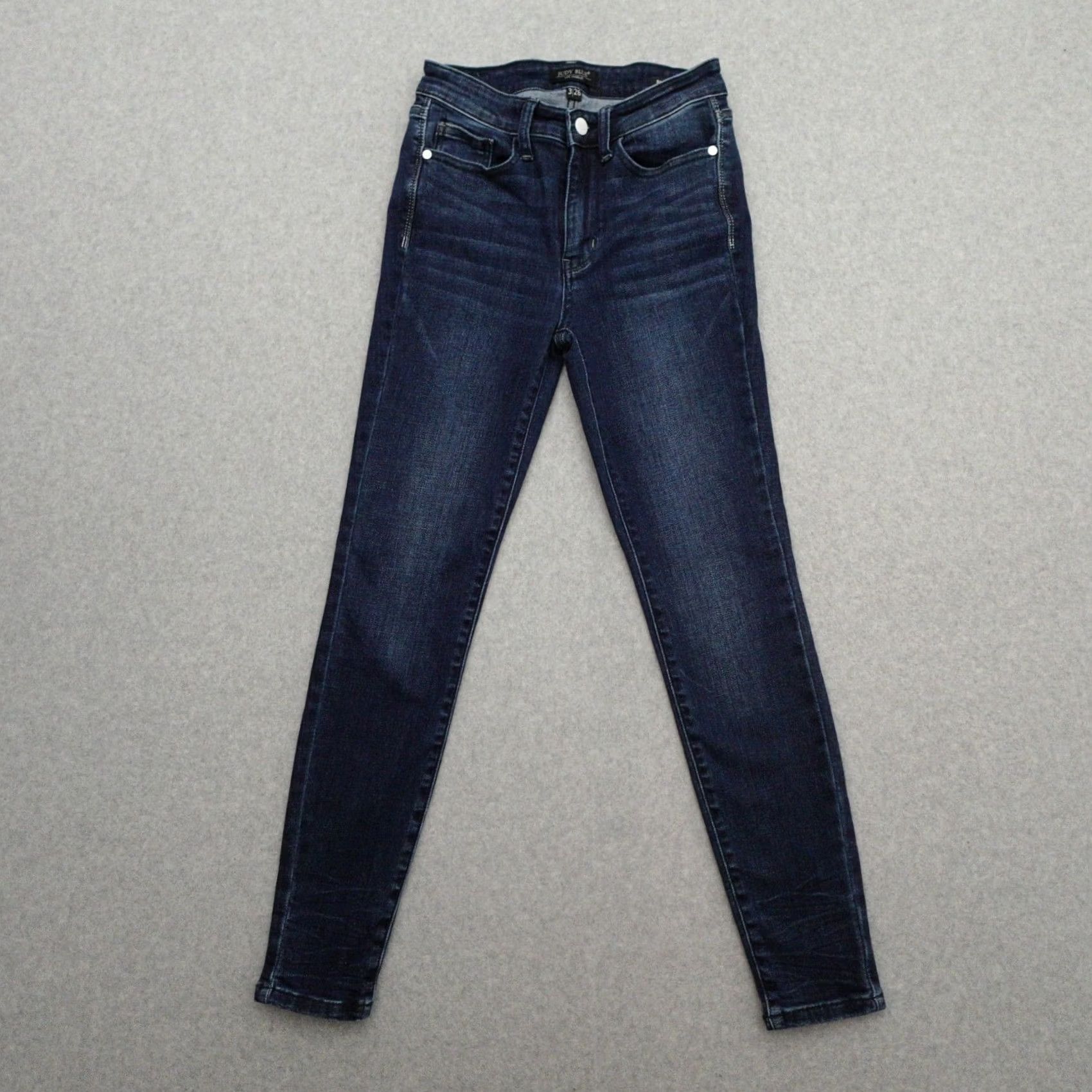 Denime Judy Blue Jeans Womens Blue Denim Skinny Fit Stretch 3/26x27 Size 26" / US 2 / IT 38 - 2 Thumbnail