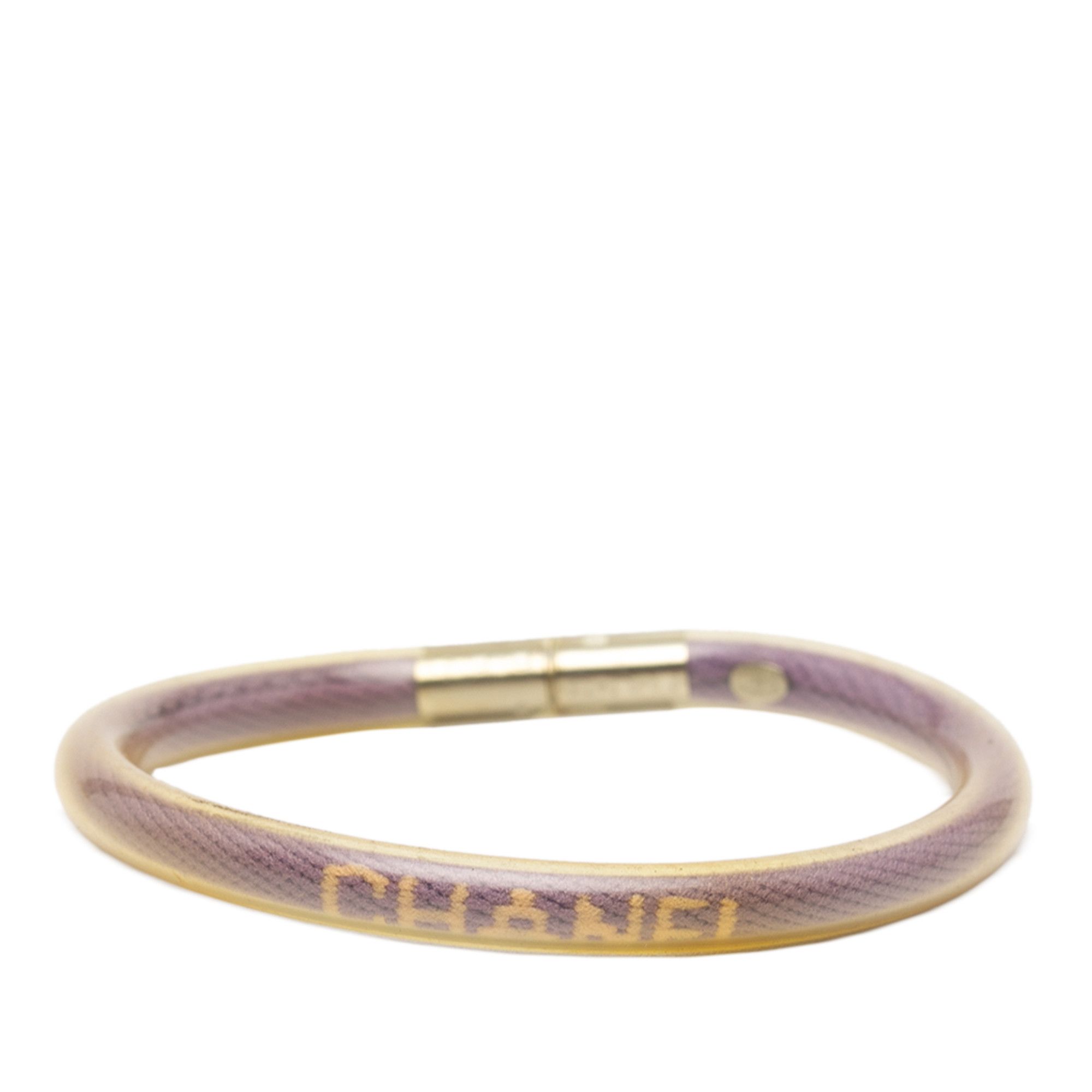 Chanel Chanel Vinyl Plated Sport Line Logo Tube Bracelet Size ONE SIZE - 1 Thumbnail