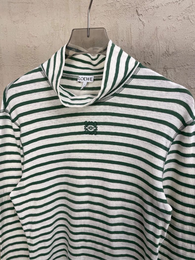 Loewe loewe Green and white striped embroidered small logo high-n Size US M / EU 48-50 / 2 - 3 Thumbnail