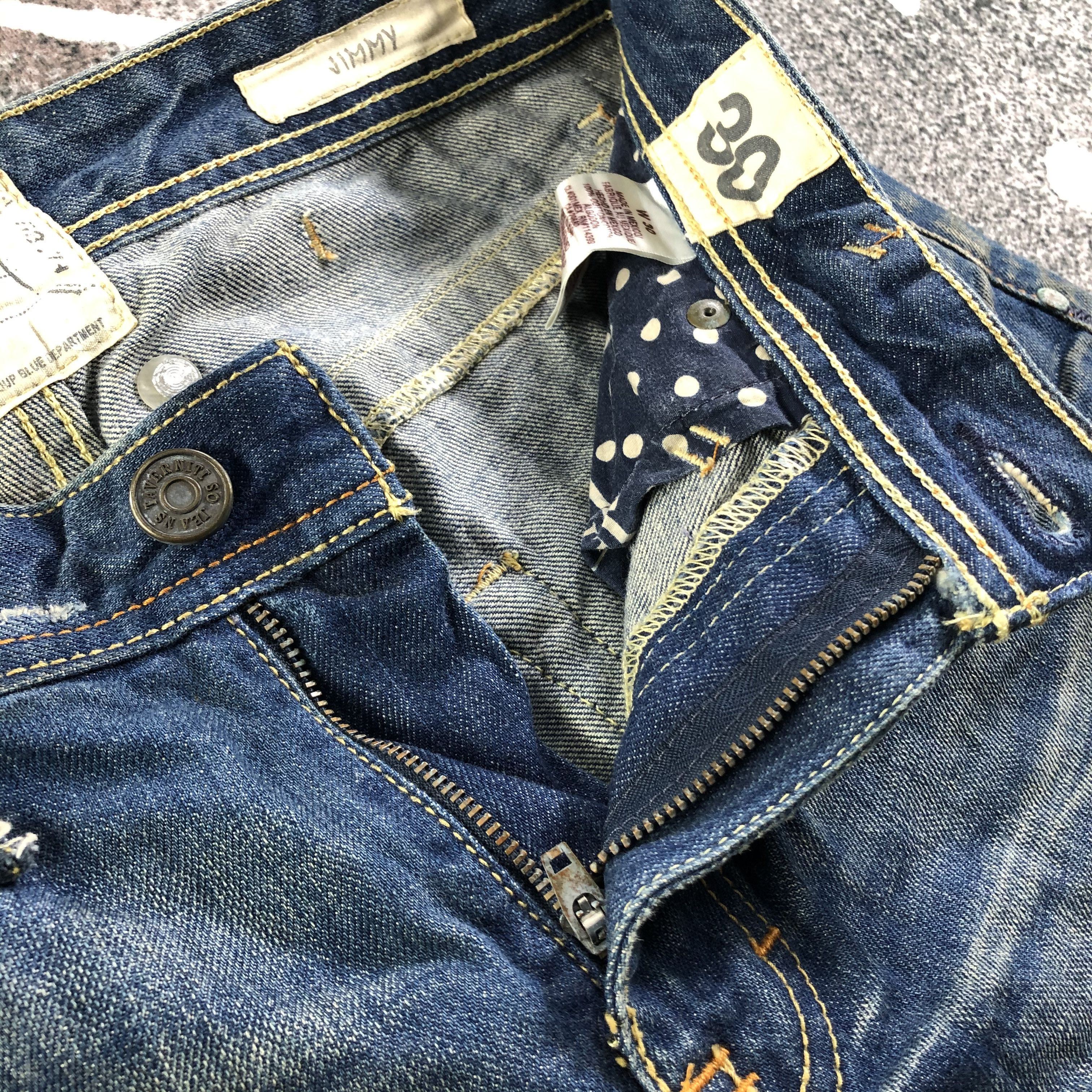 Jimmy Taverniti Jimmy Taverniti Jeans Distressed Denim KJ2453 Size US 30 / EU 46 - 8 Thumbnail