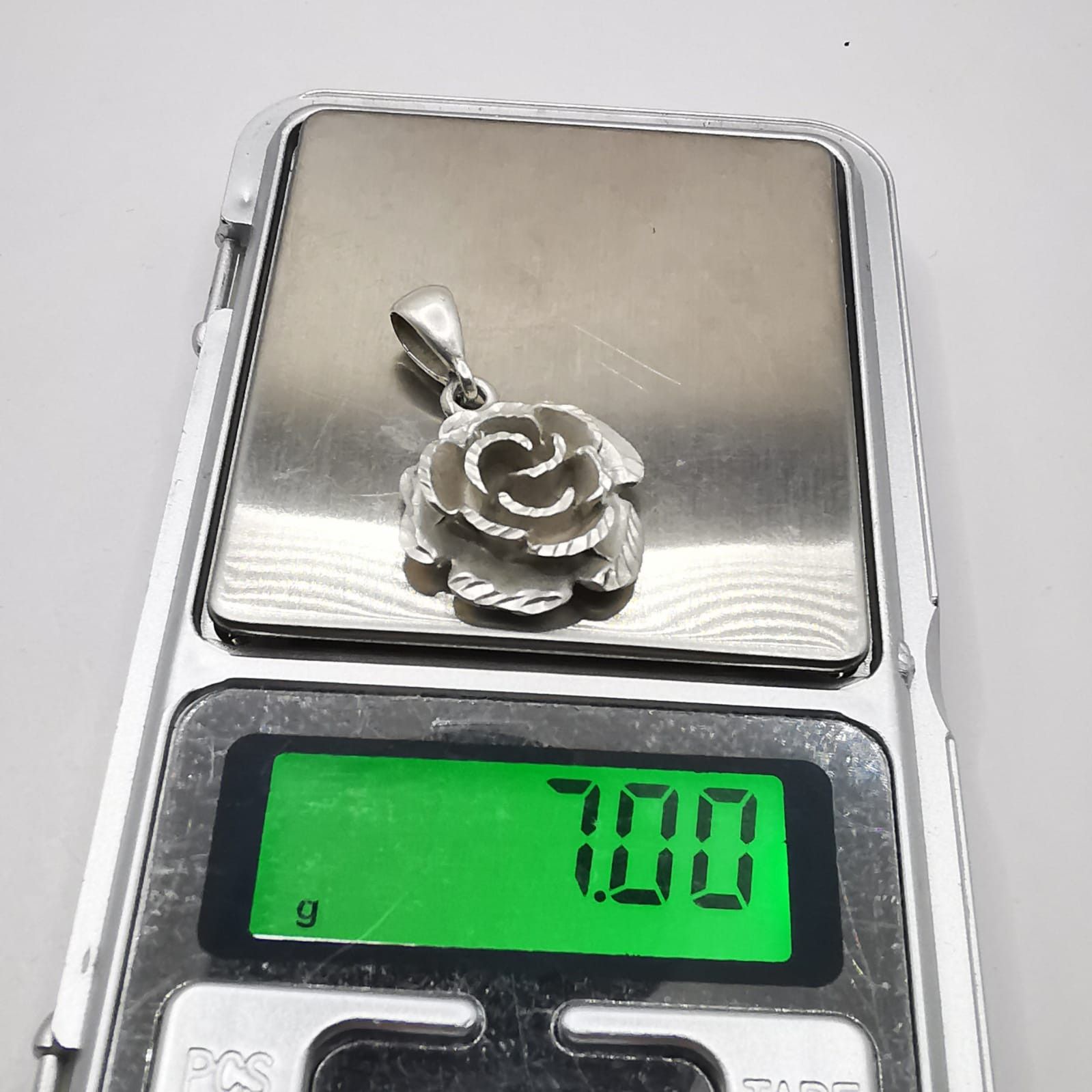 Sterling Silver × Vintage Vintage Gorgeous Pendant "Rose " 925 Sterling Silver 7g Size ONE SIZE - 5 Thumbnail